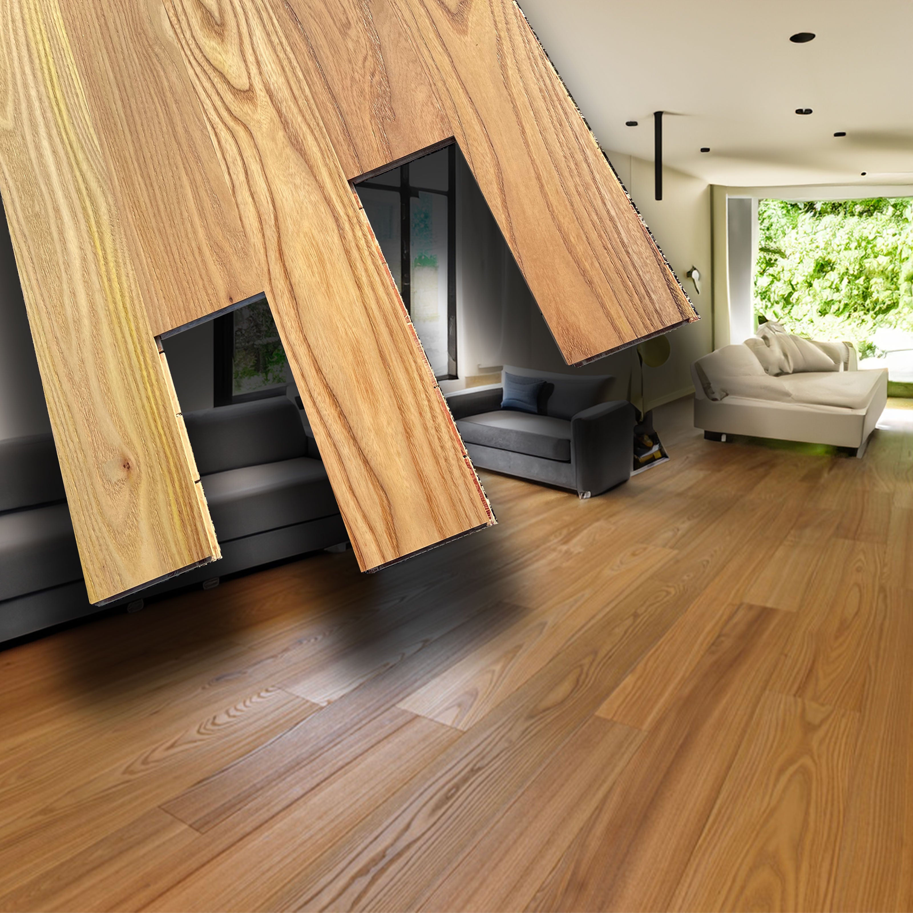 €29,90mq * STOCK GARBELOTTO * Lotto da 38mq di Parquet OLMO spazzolato Vern. 14x90x400/1000 - Eternal Parquet