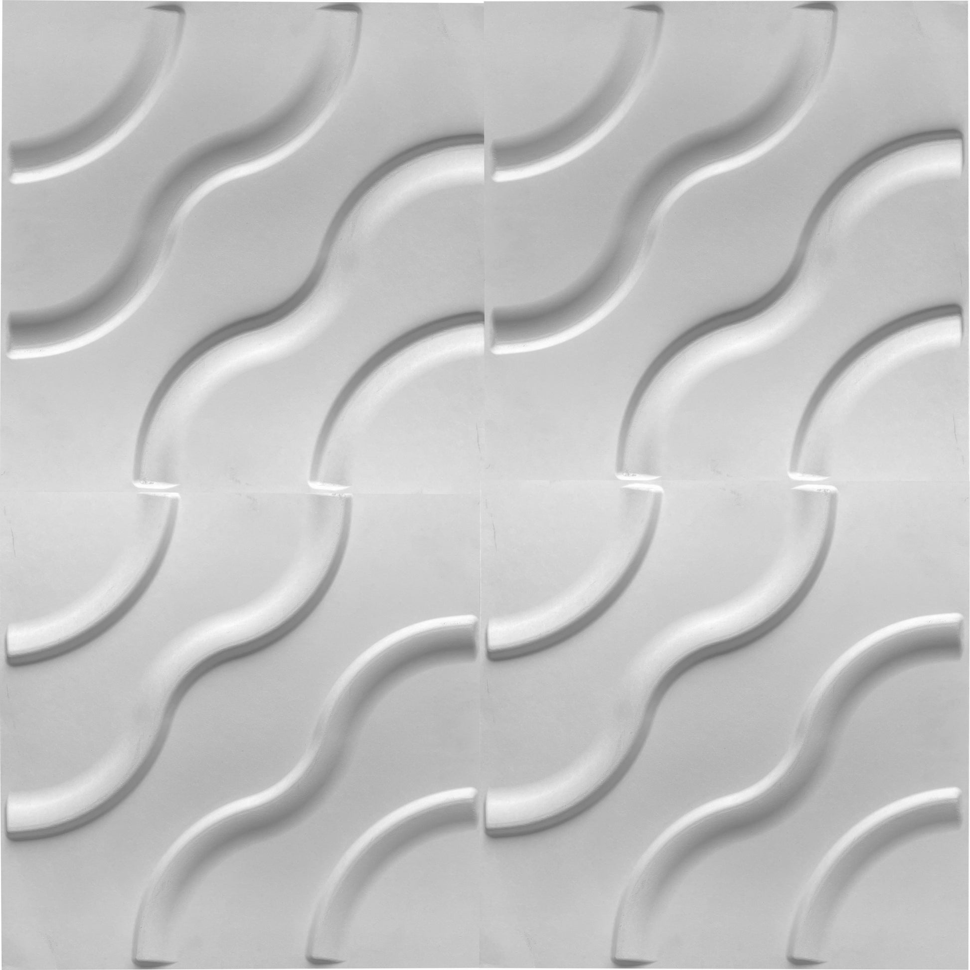 €1,99 Pannello in fibra naturale a parete 3D, rivestimento di lusso 3D 50X50cm BIANCO verniciabile FIORI - Eternal Parquet