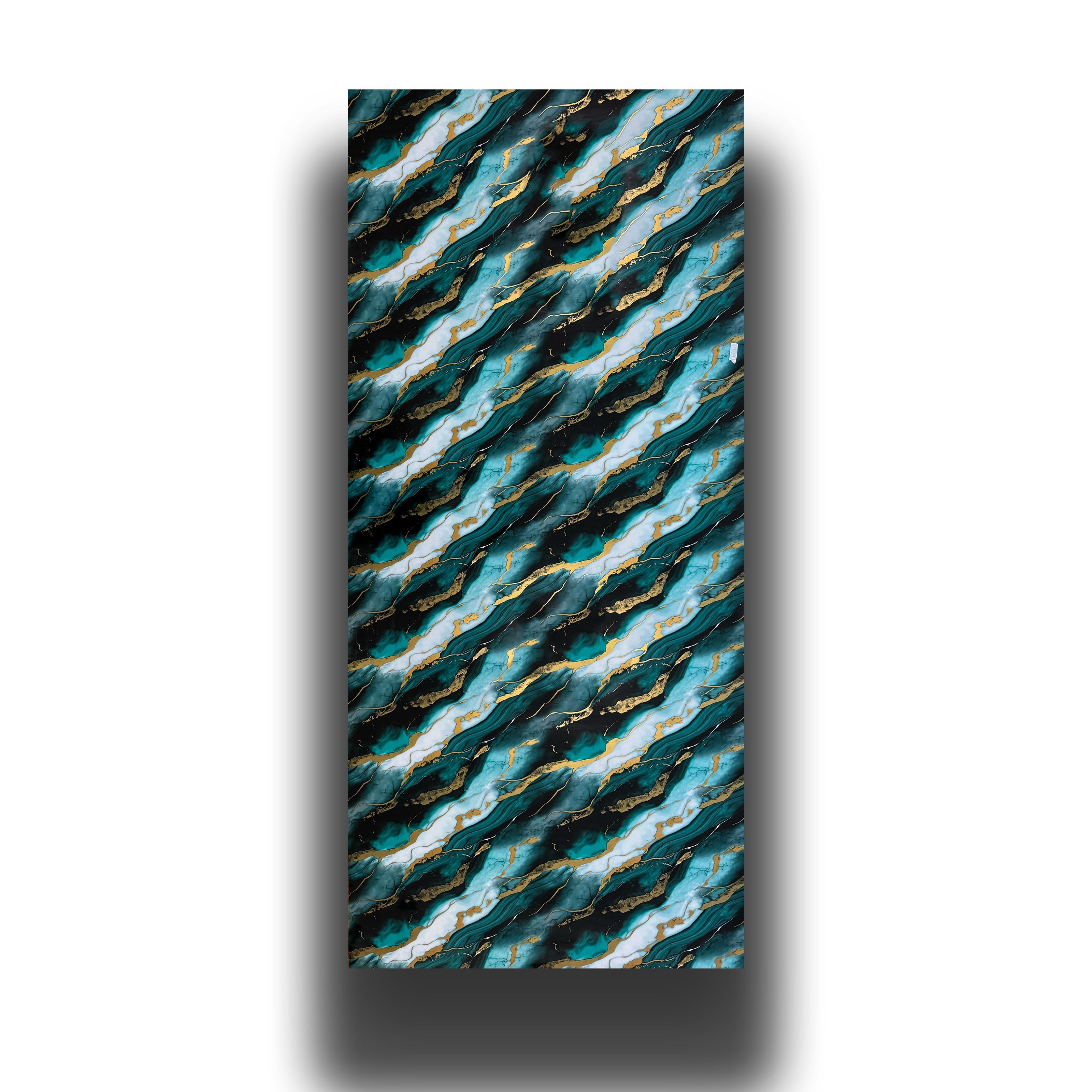 Rotolo da 3,6mq Rivestimento AUTOADESIVO in SXP thermo/acustico MARMO LUCIDO HI-RES 1200x3000x2,5mm HYDRO. Col. PLD-2031 GREEN - Eternal Parquet