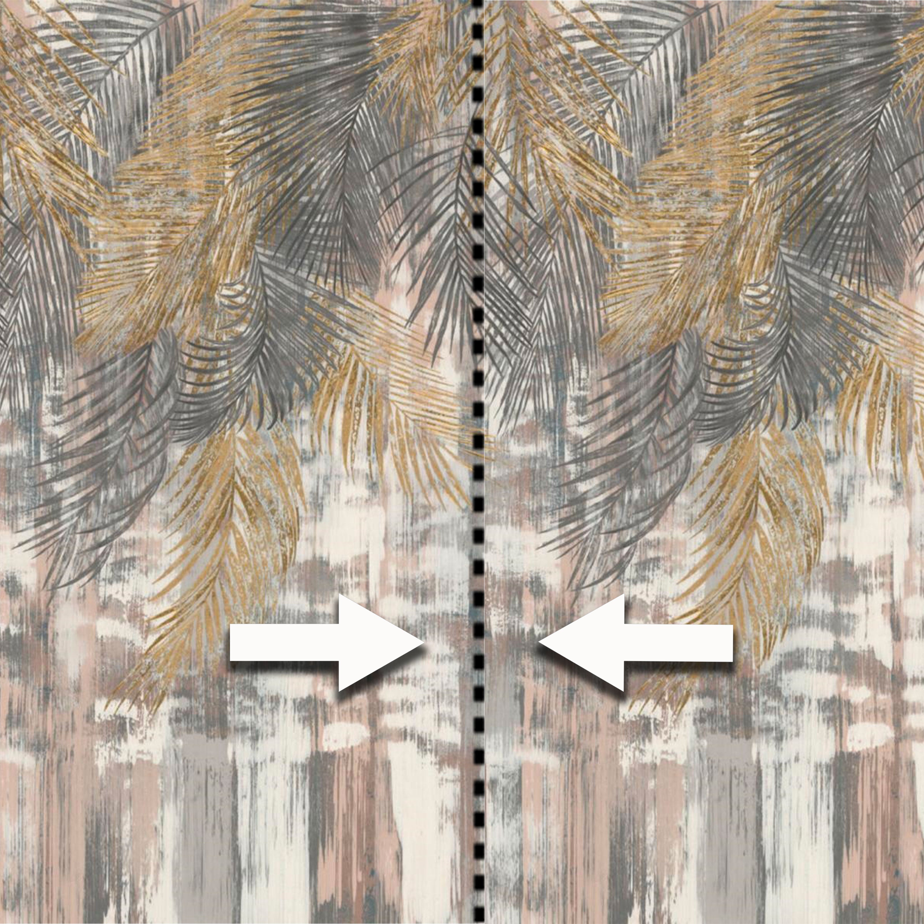 Pannello PALMAS 159x280cm di Carta da Parati TNT VINILICO a modulo raccordabile continuativo (3 teli/rotoli) - Eternal Parquet