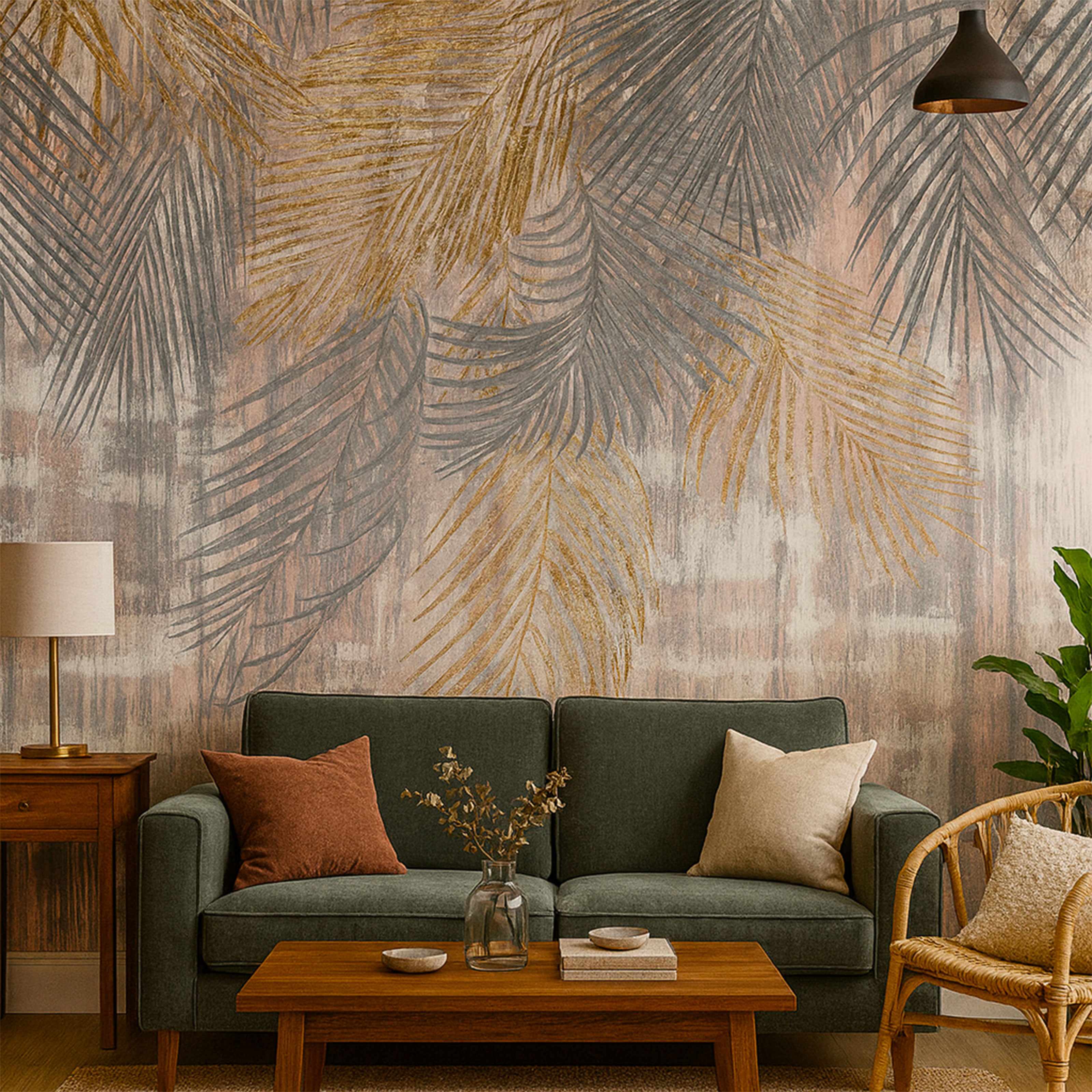 Pannello PALMAS 159x280cm di Carta da Parati TNT VINILICO a modulo raccordabile continuativo (3 teli/rotoli) - Eternal Parquet