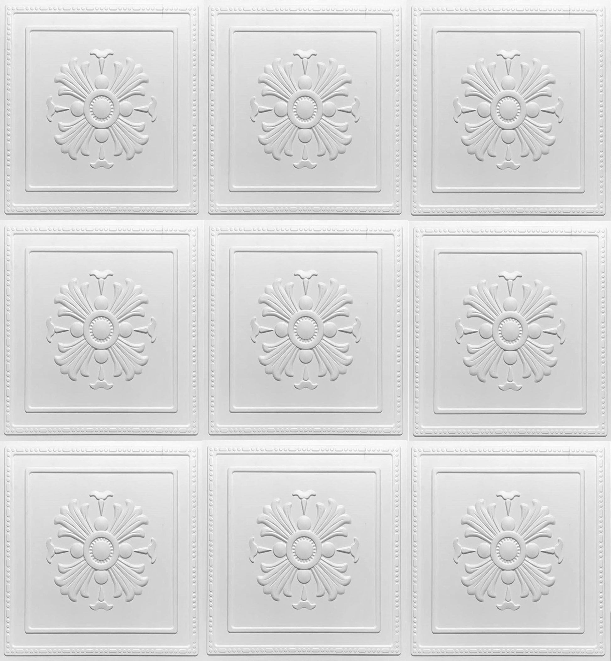 €3,49 pannello per boiserie a parete, rivestimento cassonato a soffitto e porte in PVC 3D 50X50cm mod. VENICE - Eternal Parquet