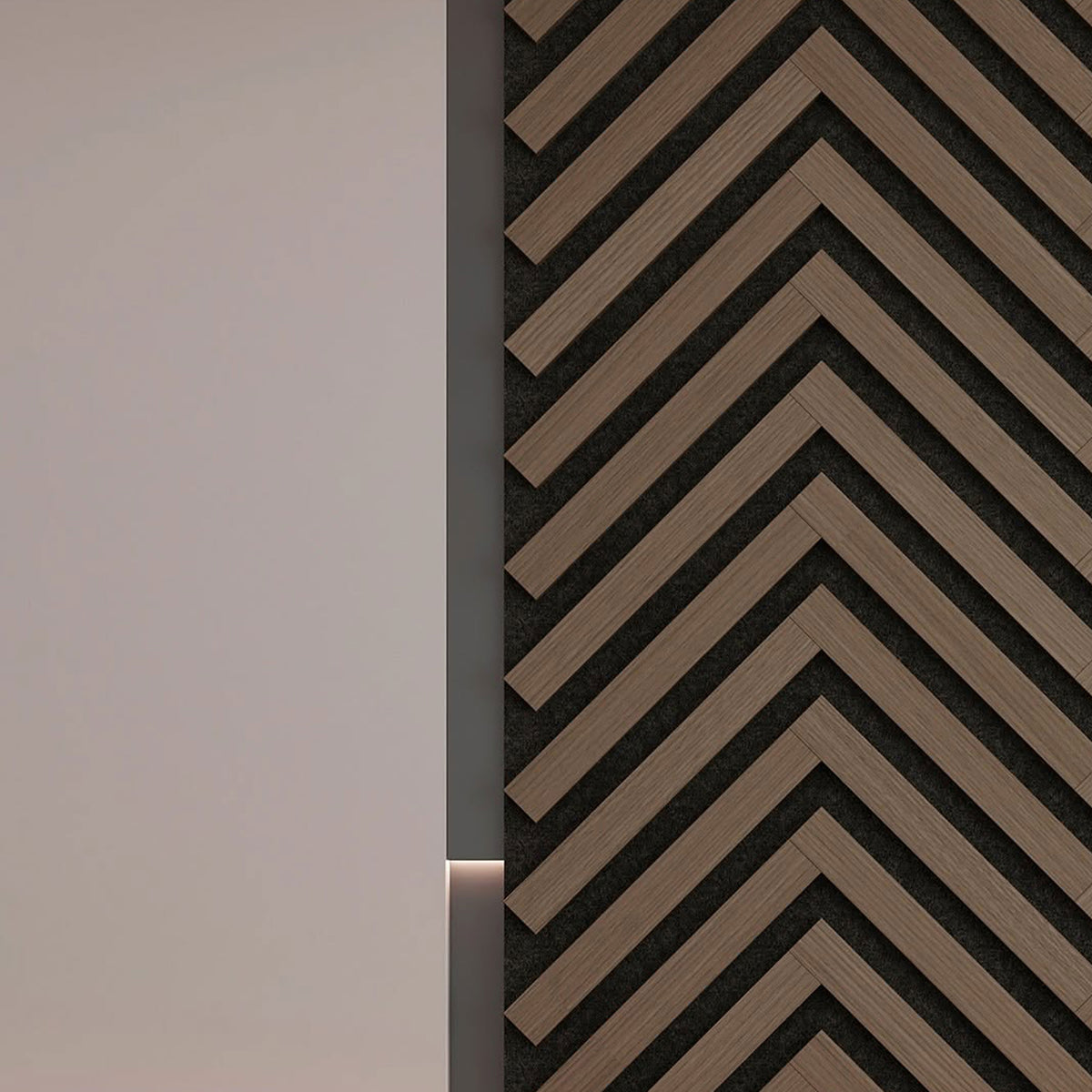 Pannello acustico professionale decorativo Spina Italiana 2700x540x17mm in VERO LEGNO+Pet+Mdf "varie essenze" - Eternal Parquet