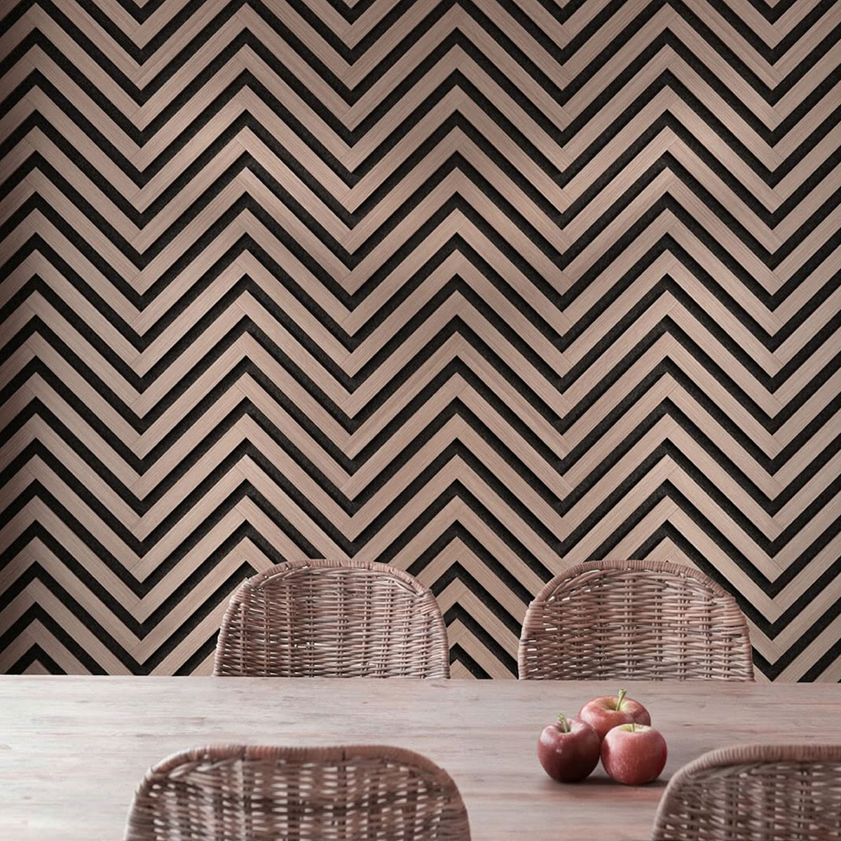 Pannello acustico professionale decorativo Spina Italiana 2700x540x17mm in VERO LEGNO+Pet+Mdf "varie essenze" - Eternal Parquet