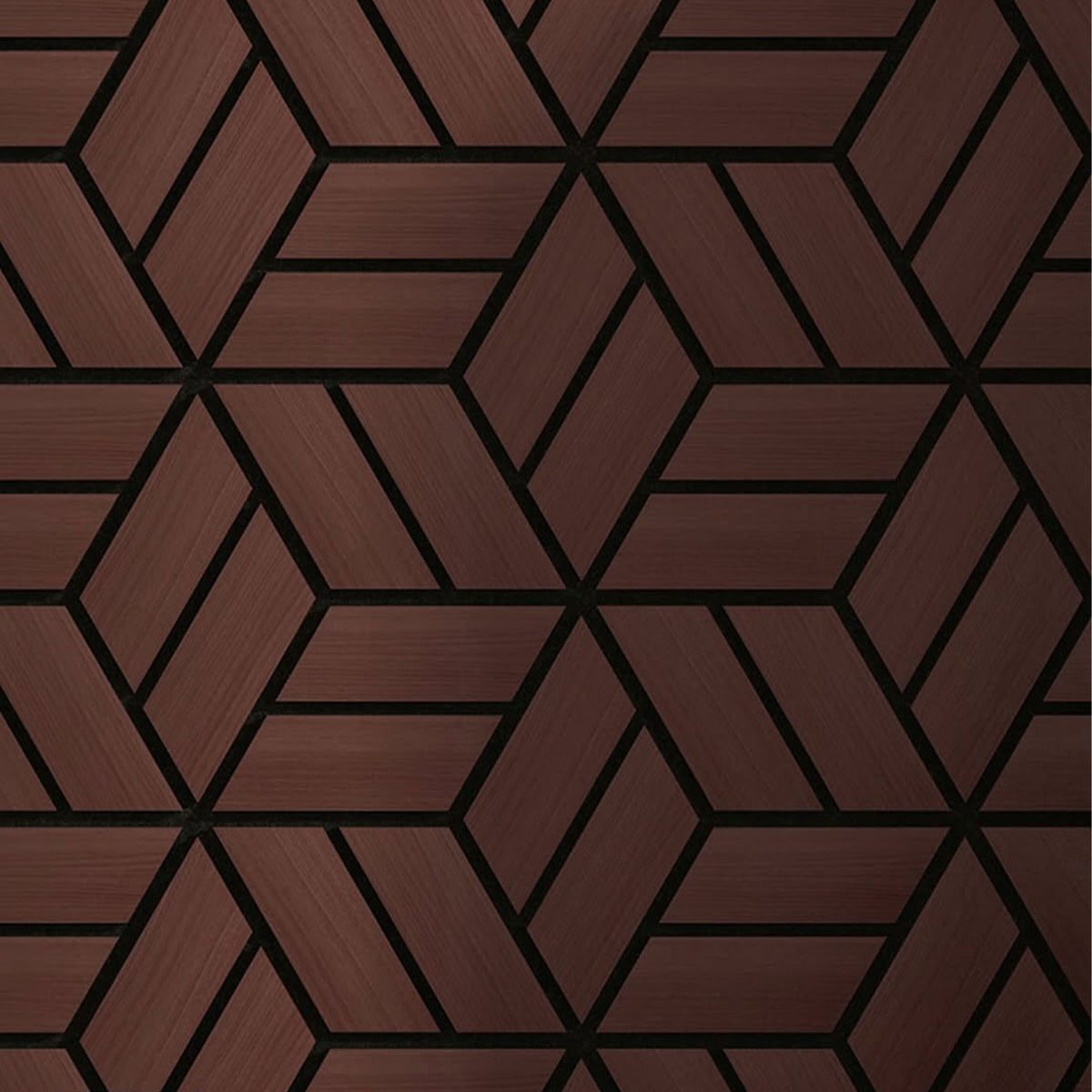 Pannello acustico professionale decorativo Esagonale 300x260x18mm in VERO LEGNO+Pet+Mdf "varie essenze" - Eternal Parquet