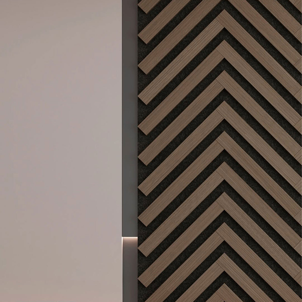 Pannello acustico professionale decorativo Spina Italiana 2700x540x17mm in VERO LEGNO+Pet+Mdf "varie essenze" - Eternal Parquet