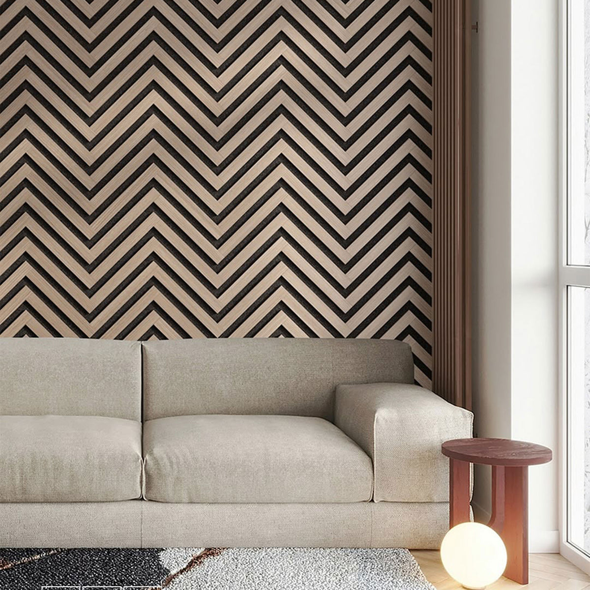 Pannello acustico professionale decorativo Spina Italiana 2700x540x17mm in VERO LEGNO+Pet+Mdf "varie essenze" - Eternal Parquet