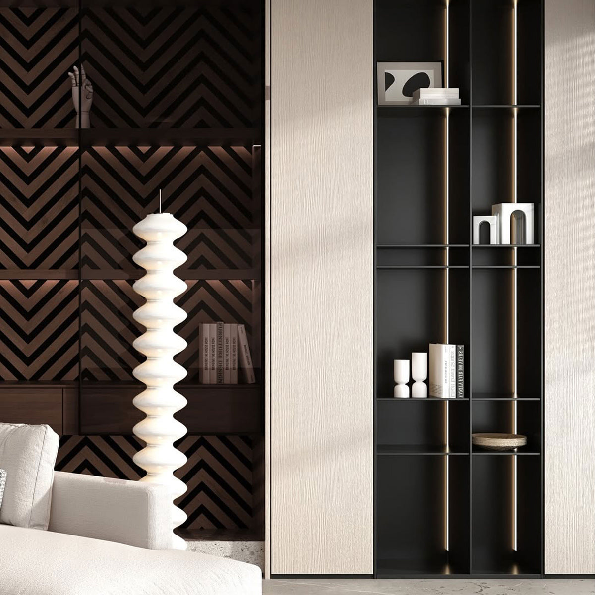 Pannello acustico professionale decorativo Spina Italiana 2700x540x17mm in VERO LEGNO+Pet+Mdf "varie essenze" - Eternal Parquet