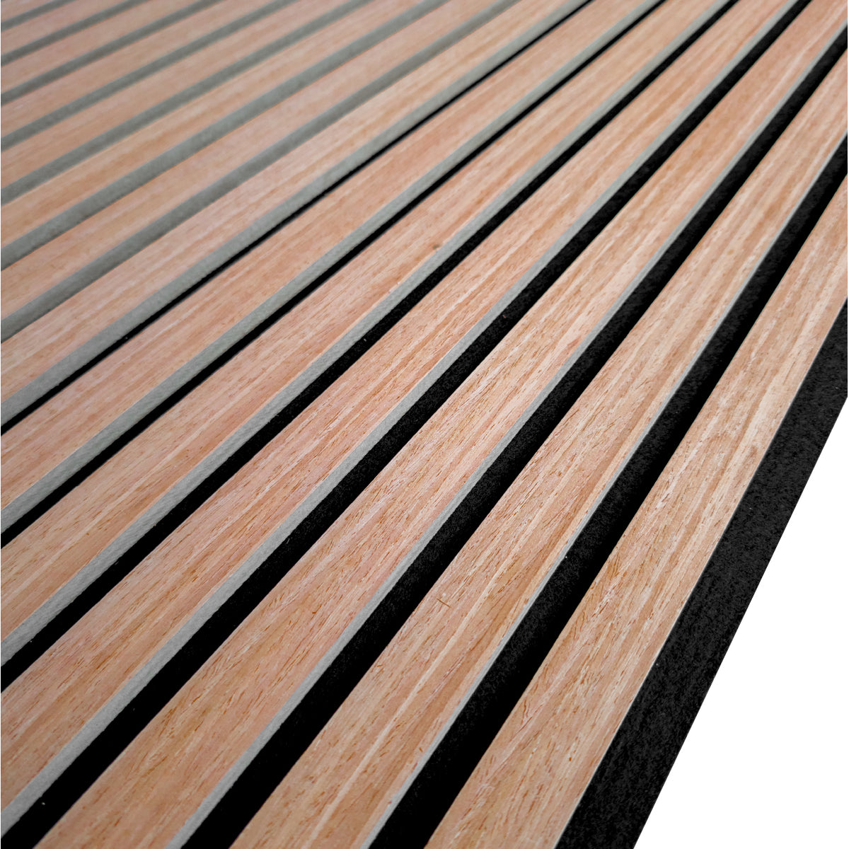Pannello Acustico a Lamelli Castagno in Vero Legno, Fibra di Legno e Feltro 12x600x2900 mm – 1,74 m²