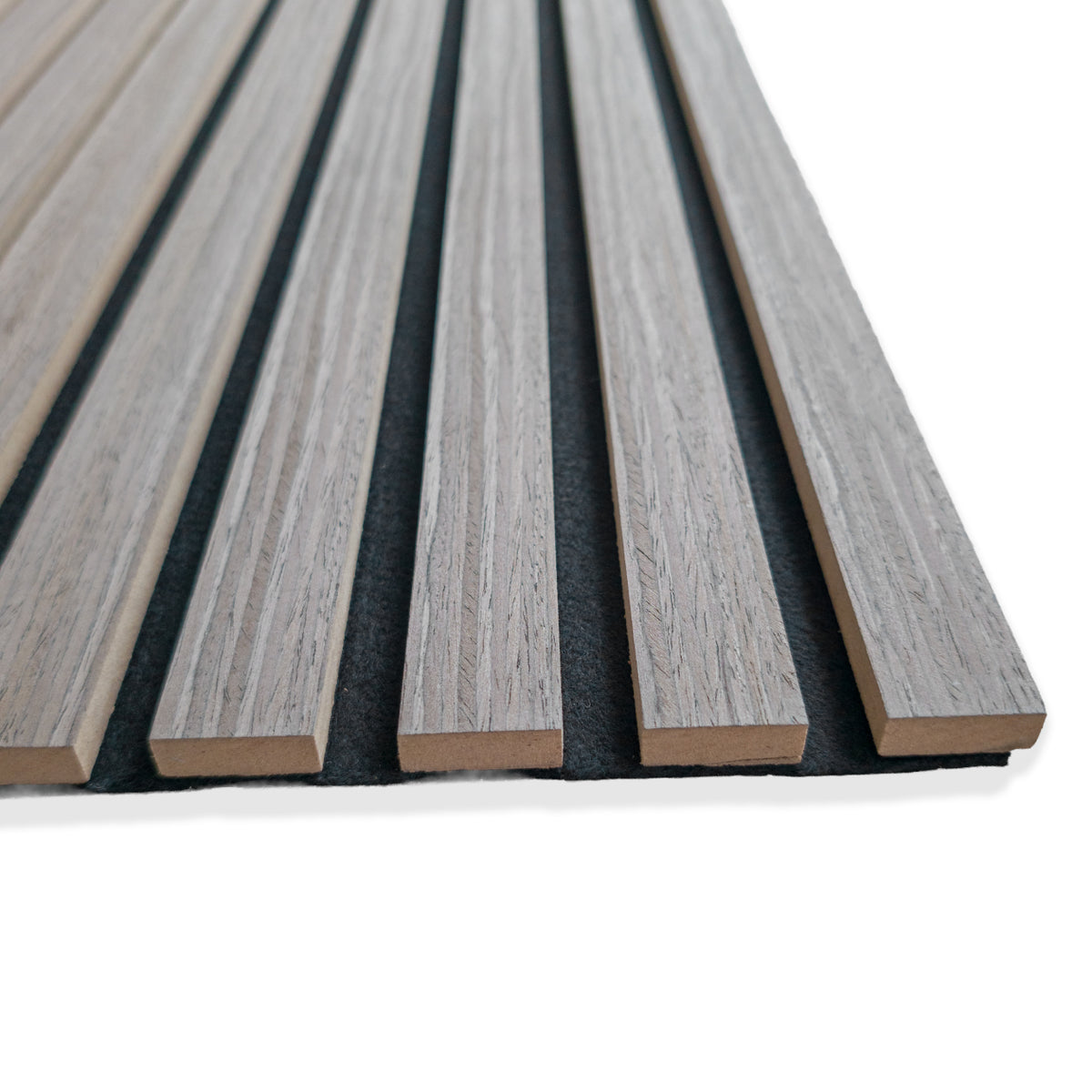 Pannello Acustico a Lamelli in Vero Legno di Noce, Fibra di Legno e Feltro 12x600x2900 mm – 1,74 m²