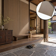 Pannello acustico a lamelli in vero legno di Rovere bronzato, fibra di legno e feltro – 12 × 600 × 2900 mm – 1,74 m² - Eternal Parquet