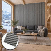 Pannello Acustico a Lamelli in Vero Legno di Rovere, Fibra di Legno e Feltro 12x600x2900 mm – 1,74 m² - Eternal Parquet