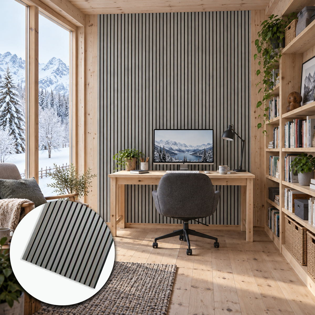 Pannello Acustico a Lamelli in Vero Legno di Rovere, Fibra di Legno e Feltro 12x600x2900 mm – 1,74 m² - Eternal Parquet