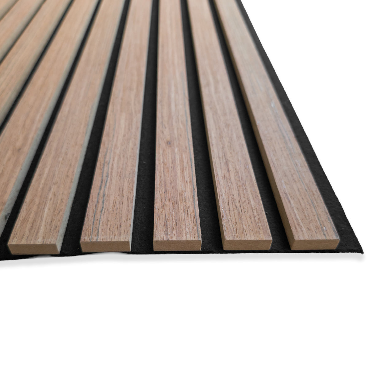 Pannello acustico a lamelli in vero legno di Teak, fibra di legno e feltro – 12 × 600 × 2900 mm – 1,74 m² - Eternal Parquet