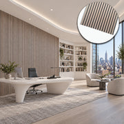 Pannello acustico a lamelli in vero legno di Teak, fibra di legno e feltro – 12 × 600 × 2900 mm – 1,74 m² - Eternal Parquet