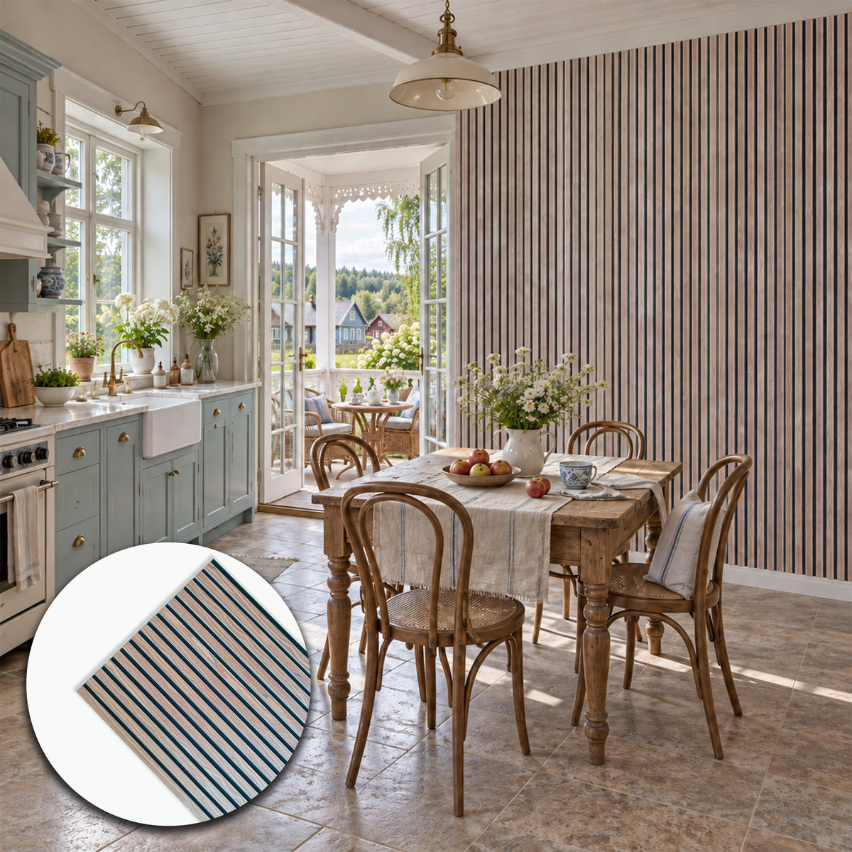 Pannello Acustico a Lamelli Vero Legno di Tung, Fibra di Legno e Feltro 12x600x2900 mm – 1,74 m² - Eternal Parquet