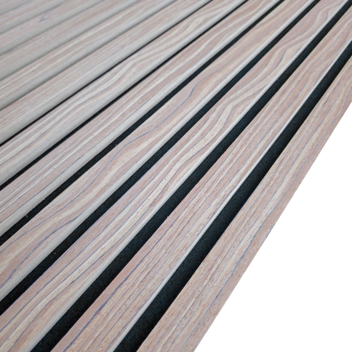 Pannello Acustico a Lamelli Vero Legno di Tung, Fibra di Legno e Feltro 12x600x2900 mm – 1,74 m² - Eternal Parquet