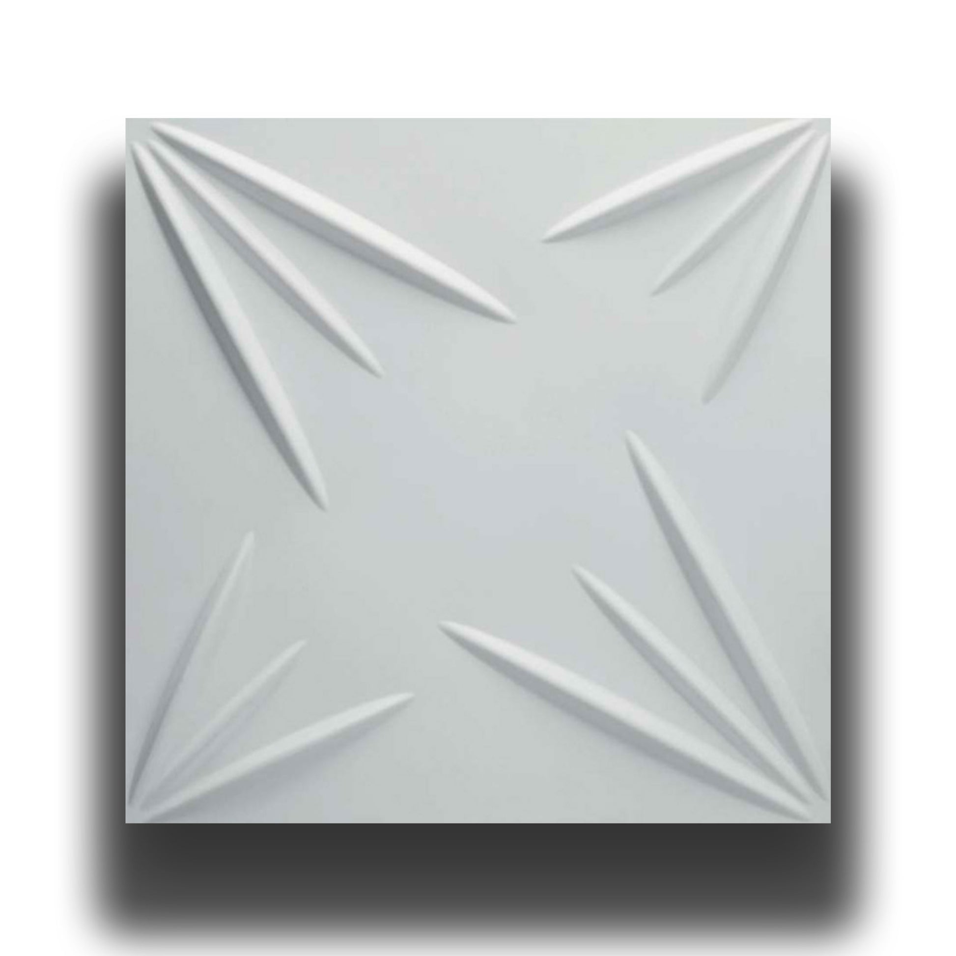 €1,99 Pannello in fibra naturale a parete 3D, rivestimento di lusso 3D 50X50cm BIANCO verniciabile STELLE - Eternal Parquet