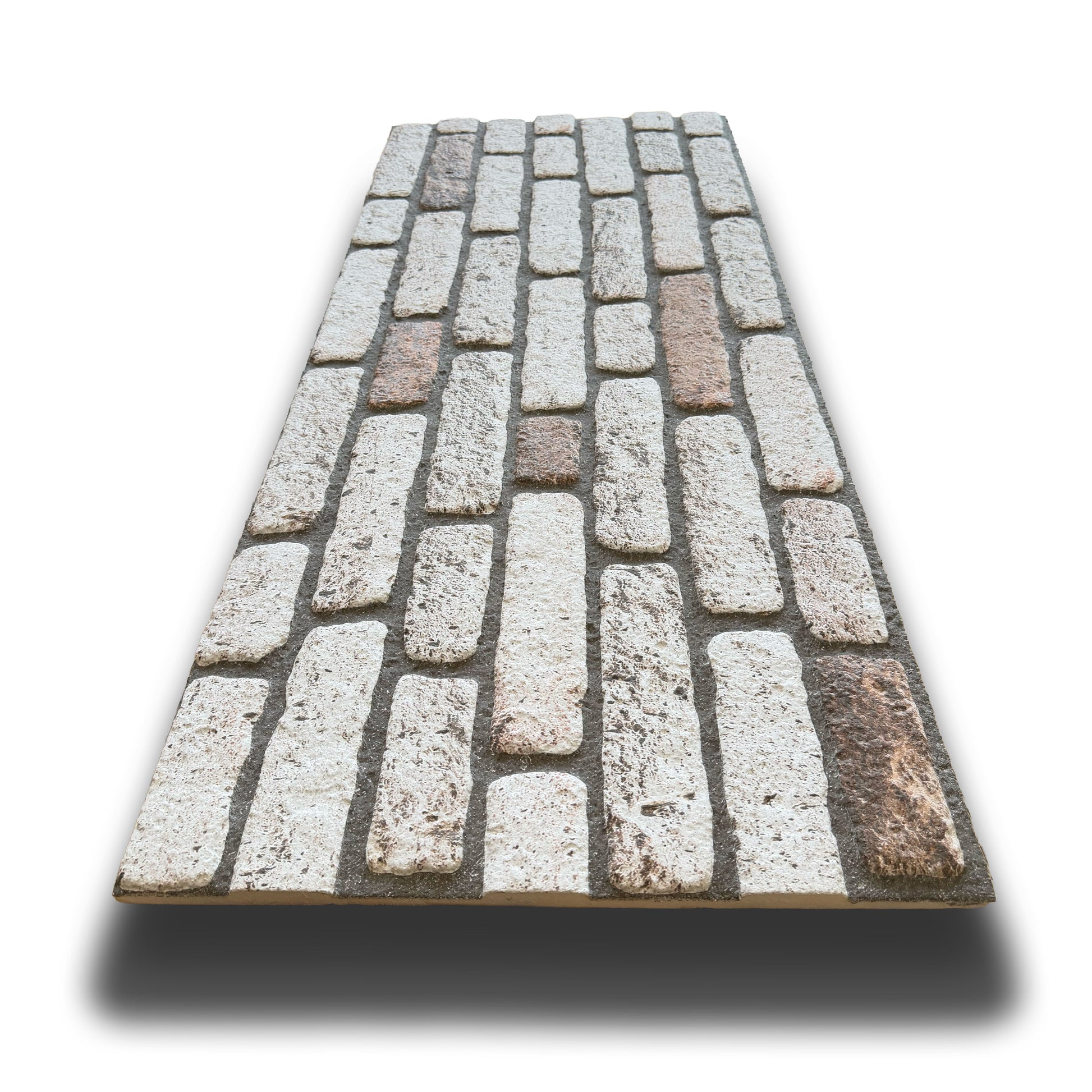 CAPPOTTO esterno - interno isolante in STYROFOAM 3D spess.2cm (120x50cm) con resine e malta mattoni Bianchi Mixed - Eternal Parquet