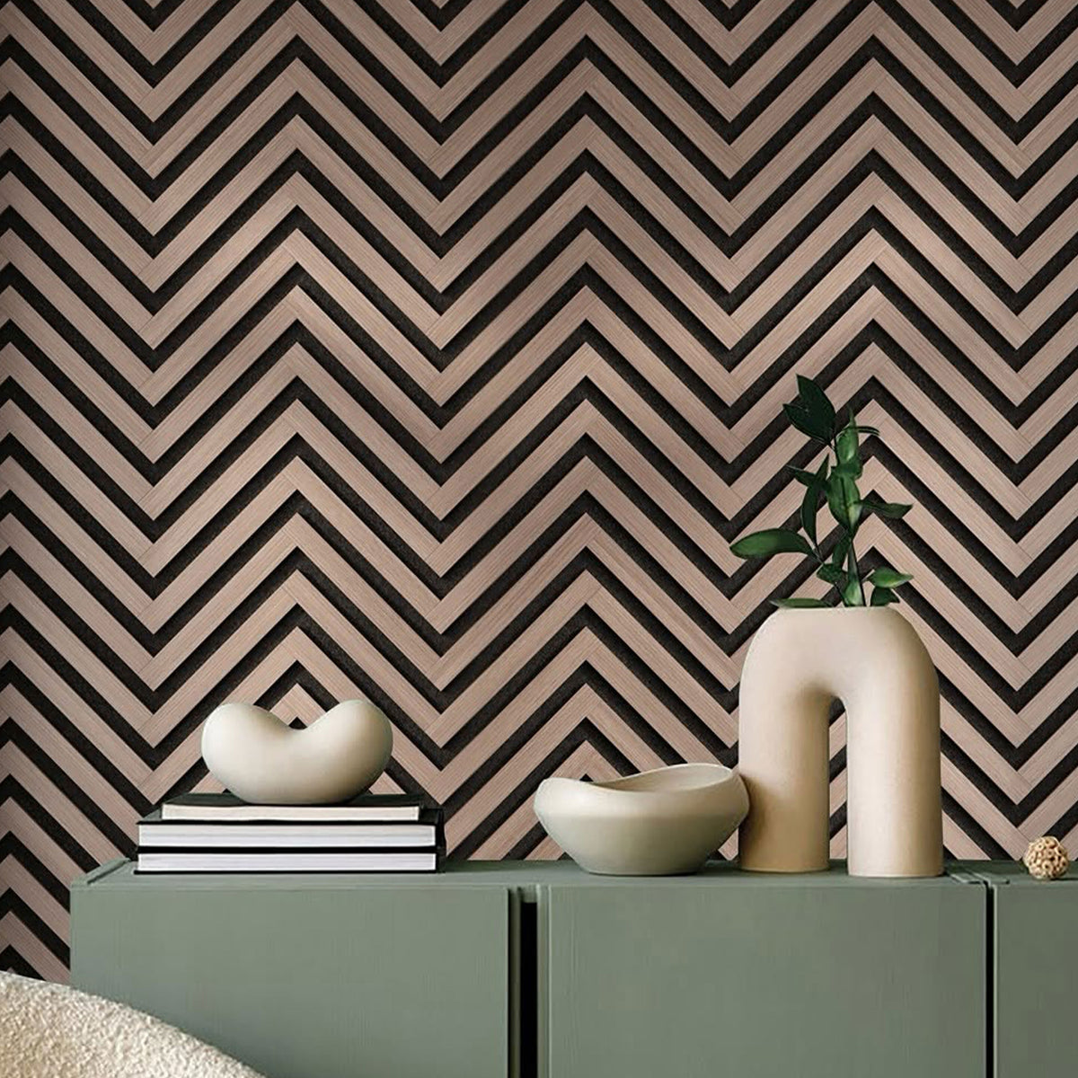 Pannello acustico professionale decorativo Spina Italiana 2700x540x17mm in VERO LEGNO+Pet+Mdf "varie essenze" - Eternal Parquet