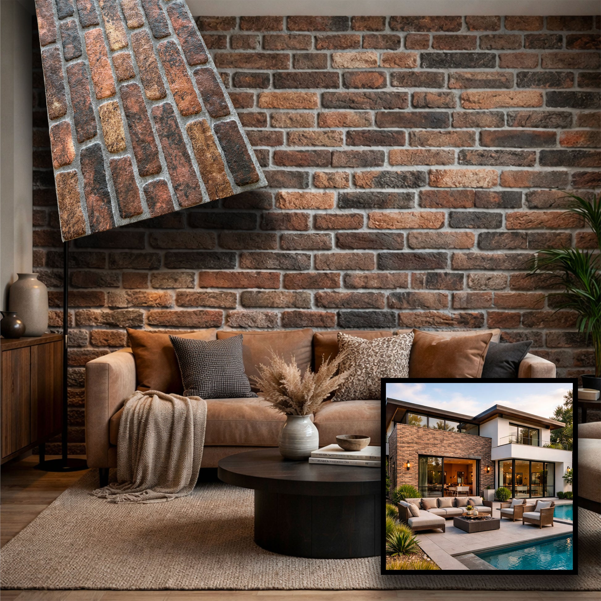 CAPPOTTO esterno - interno isolante in STYROFOAM 3D spess.2cm (120x50cm) con resine e malta London Brick - Eternal Parquet