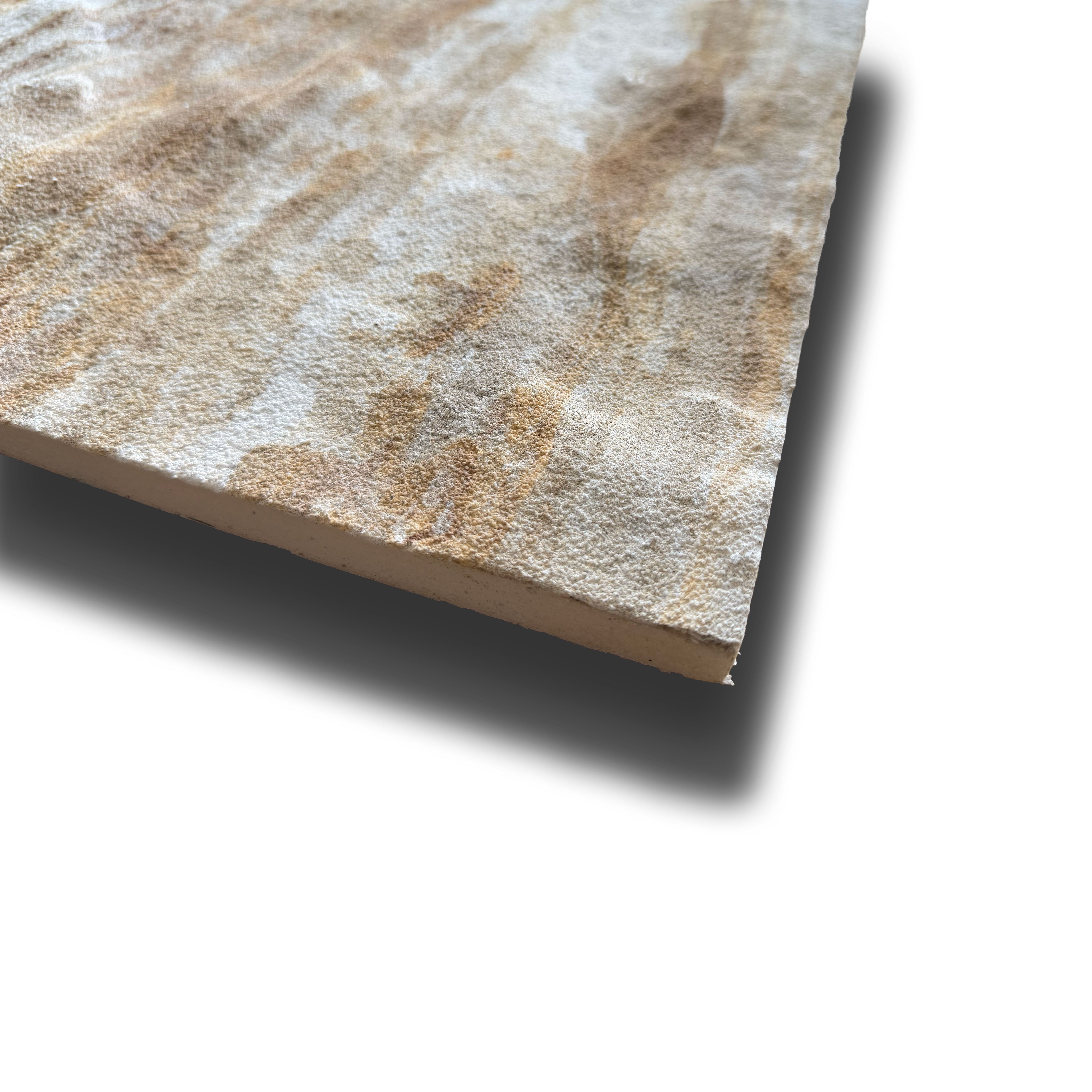 CAPPOTTO esterno - interno isolante in STYROFOAM 3D spess. 2,5cm (120x50cm) con resine e malta Marmo di cava Grezzo - Eternal Parquet