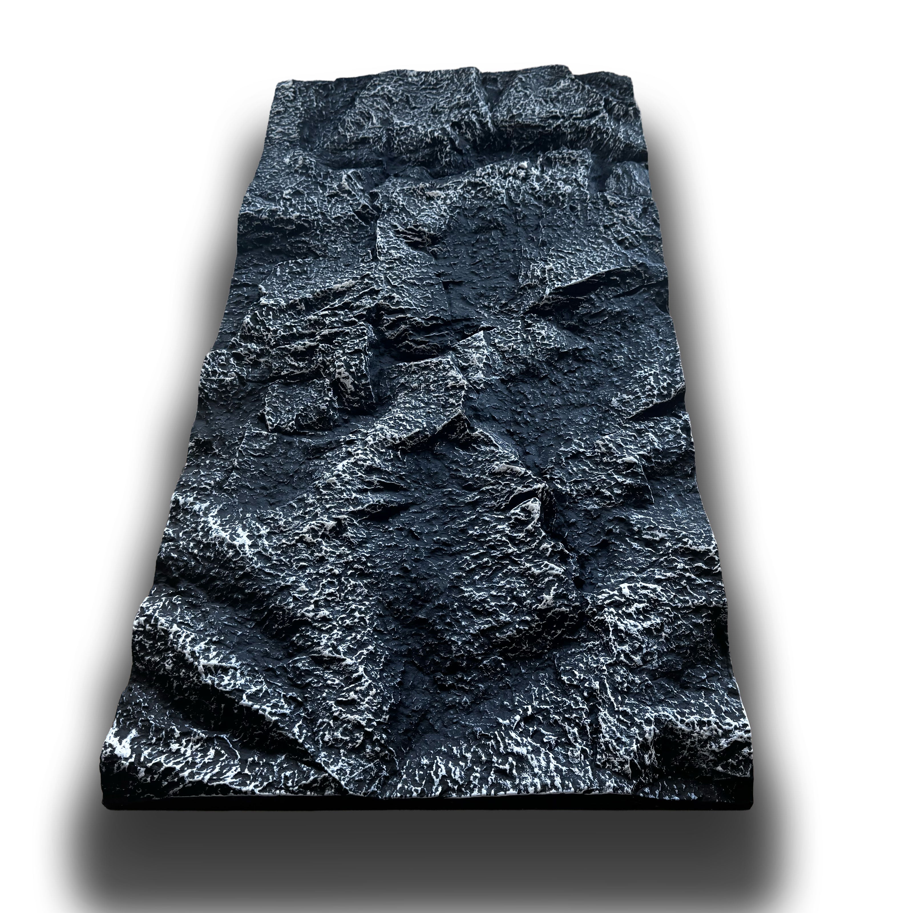 pannello di Rivestimento interno-esterno in PU effetto pietra nera EXTREME-REAL ed isolante 60x120cm