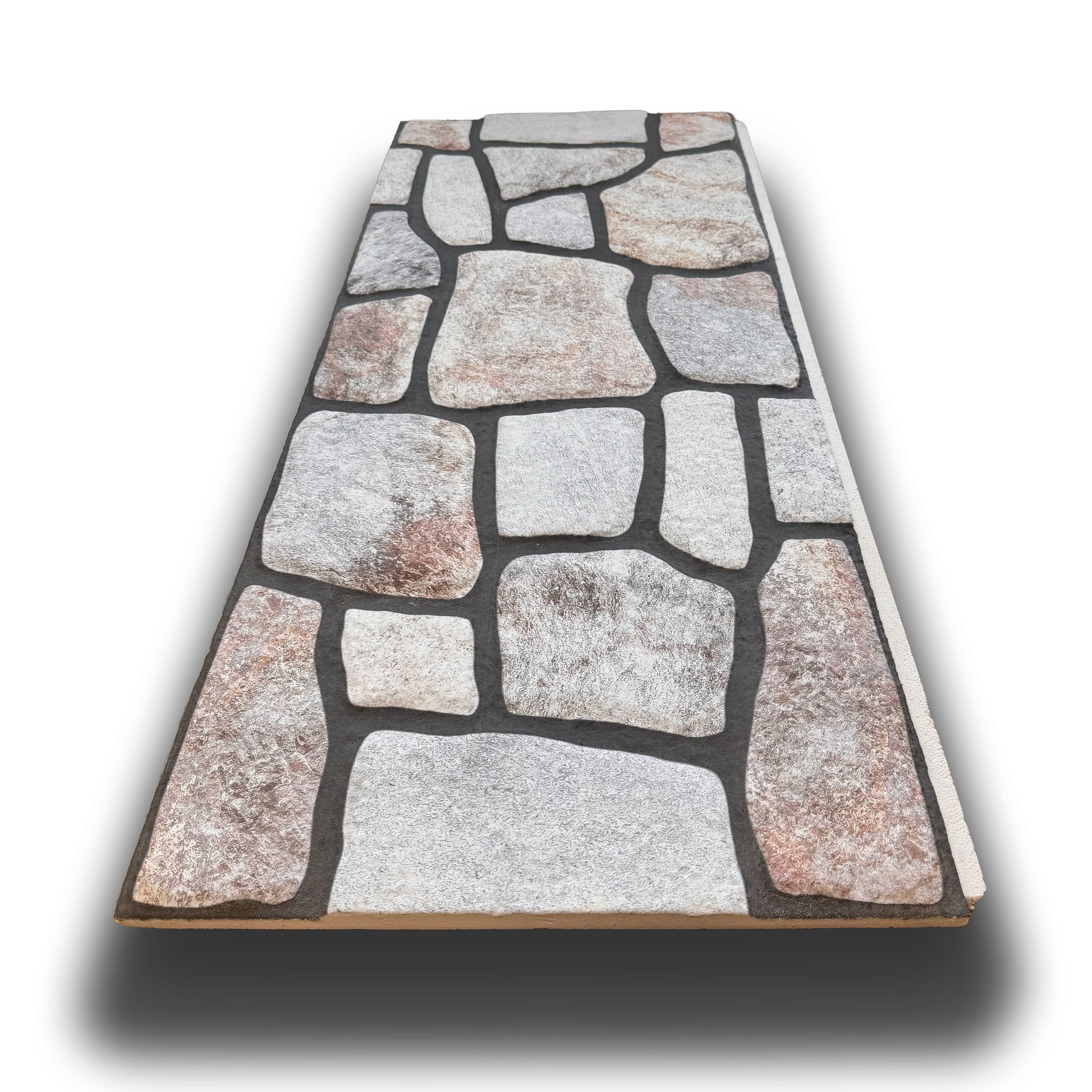 CAPPOTTO esterno - interno isolante in STYROFOAM 3D spess. 3,5cm (120x50cm) con resine e malta Pietra levigata - Eternal Parquet