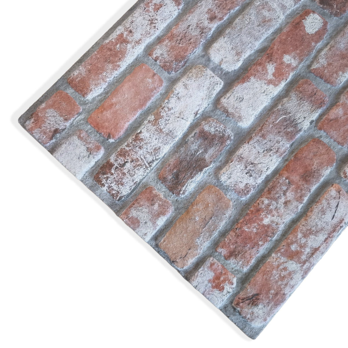 Pannello Isolante per Cappotto Interno ed Esterno in Styrofoam 3D Effetto Mattone Anticato 1200x500x20 mm