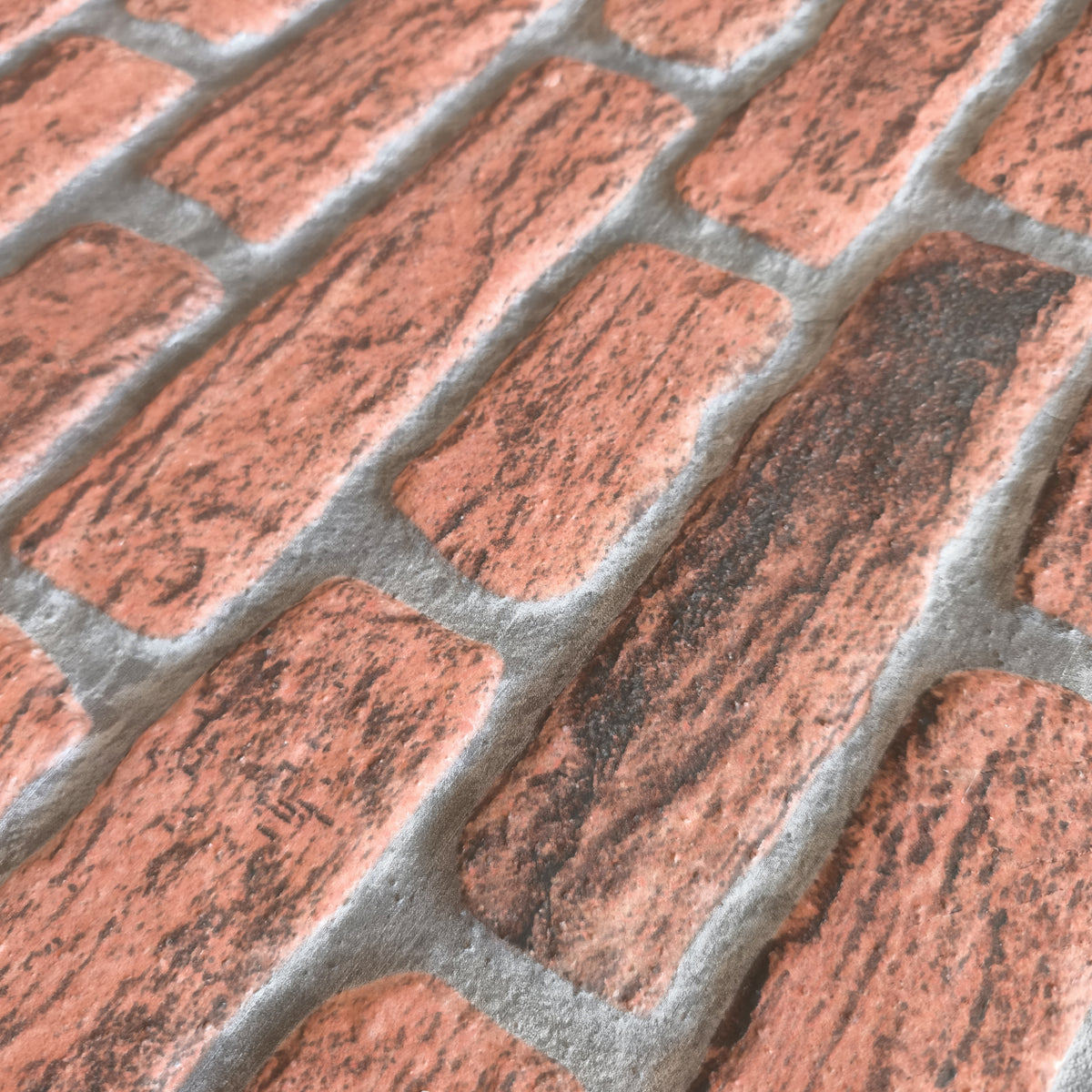 Pannello Isolante per Cappotto Interno ed Esterno in Styrofoam 3D Effetto Mattone Facciavista Rustico 1200x500x20 mm