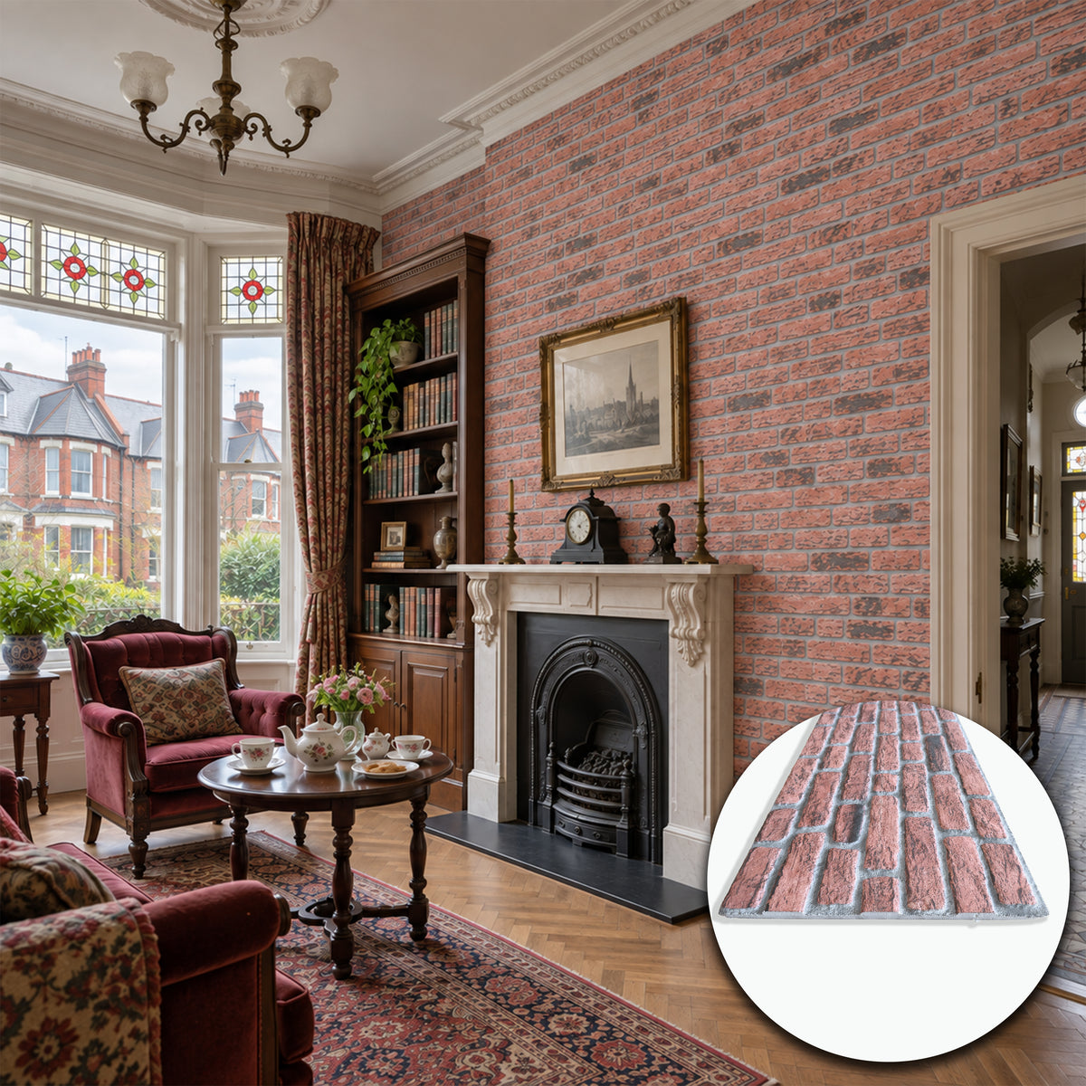 Pannello Isolante per Cappotto Interno ed Esterno in Styrofoam 3D Effetto Mattone Facciavista Rustico 1200x500x20 mm