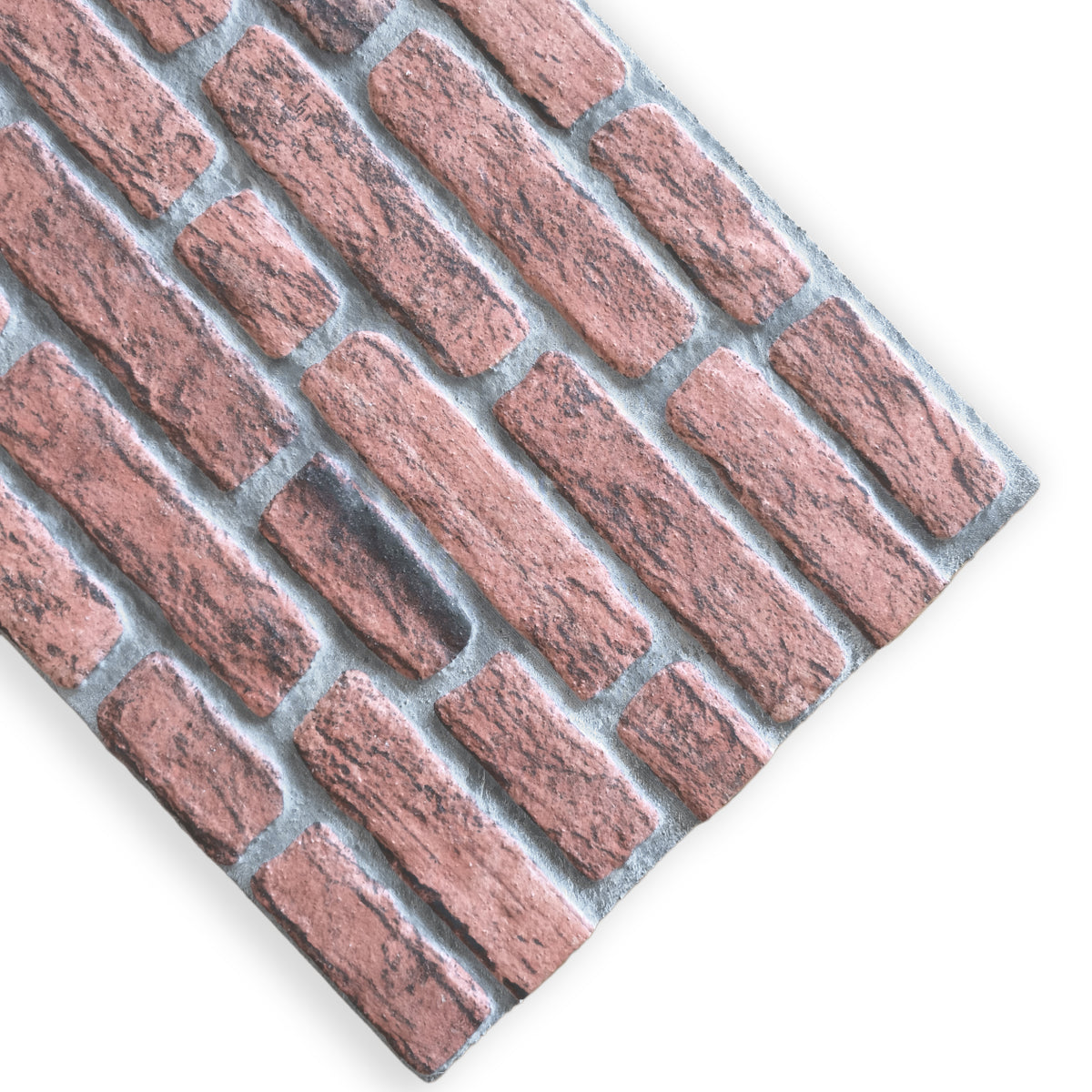 Pannello Isolante per Cappotto Interno ed Esterno in Styrofoam 3D Effetto Mattone Facciavista Rustico 1200x500x20 mm