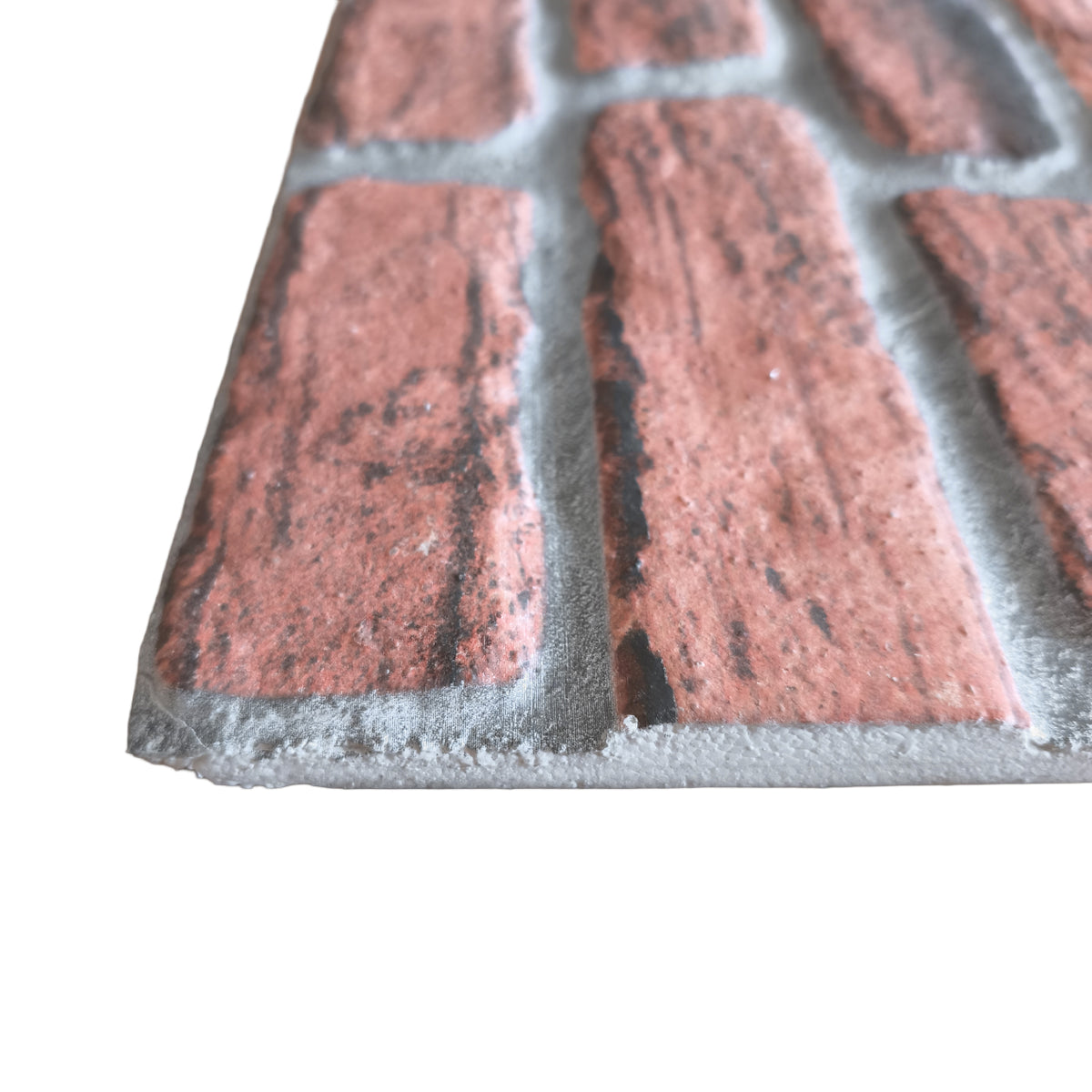 Pannello Isolante per Cappotto Interno ed Esterno in Styrofoam 3D Effetto Mattone Facciavista Rustico 1200x500x20 mm