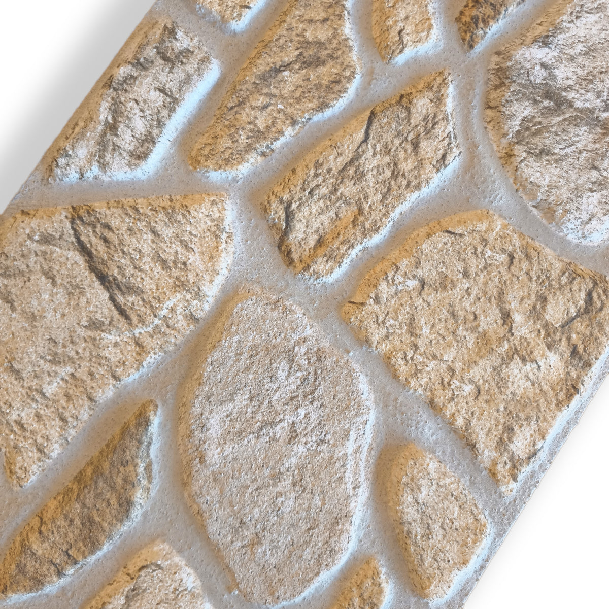 Pannello Isolante per Cappotto Interno ed Esterno in Styrofoam 3D Effetto Pietra di Tracia 1200x500x30 mm