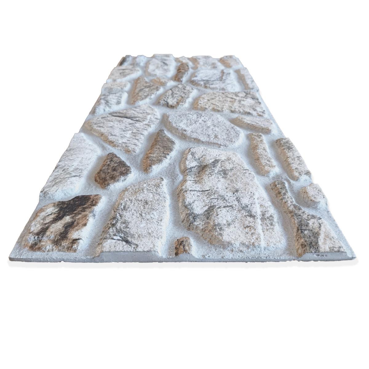 Pannello Isolante per Cappotto Interno ed Esterno in Styrofoam 3D Effetto Pietra di Tracia 1200x500x30 mm