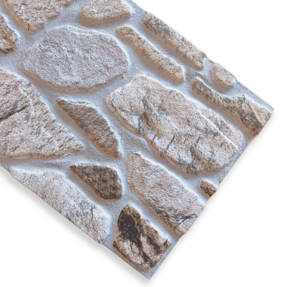 Pannello Isolante per Cappotto Interno ed Esterno in Styrofoam 3D Effetto Pietra di Tracia 1200x500x30 mm