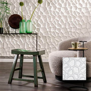 €1,99 Pannello in fibra naturale a parete 3D, rivestimento di lusso 3D 50X50cm BIANCO verniciabile GRIGLIA - Eternal Parquet