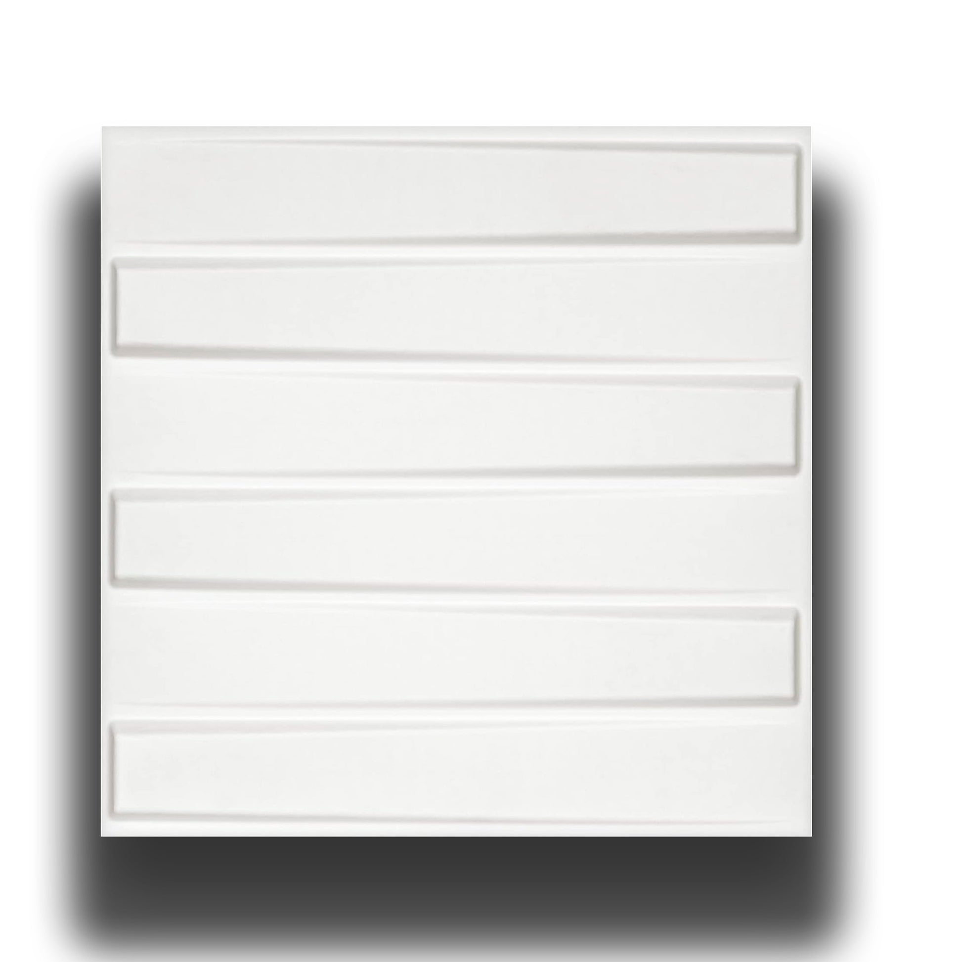 €1,99 Pannello in fibra naturale a parete 3D, rivestimento di lusso 3D 50X50cm BIANCO verniciabile LAMELLI - Eternal Parquet