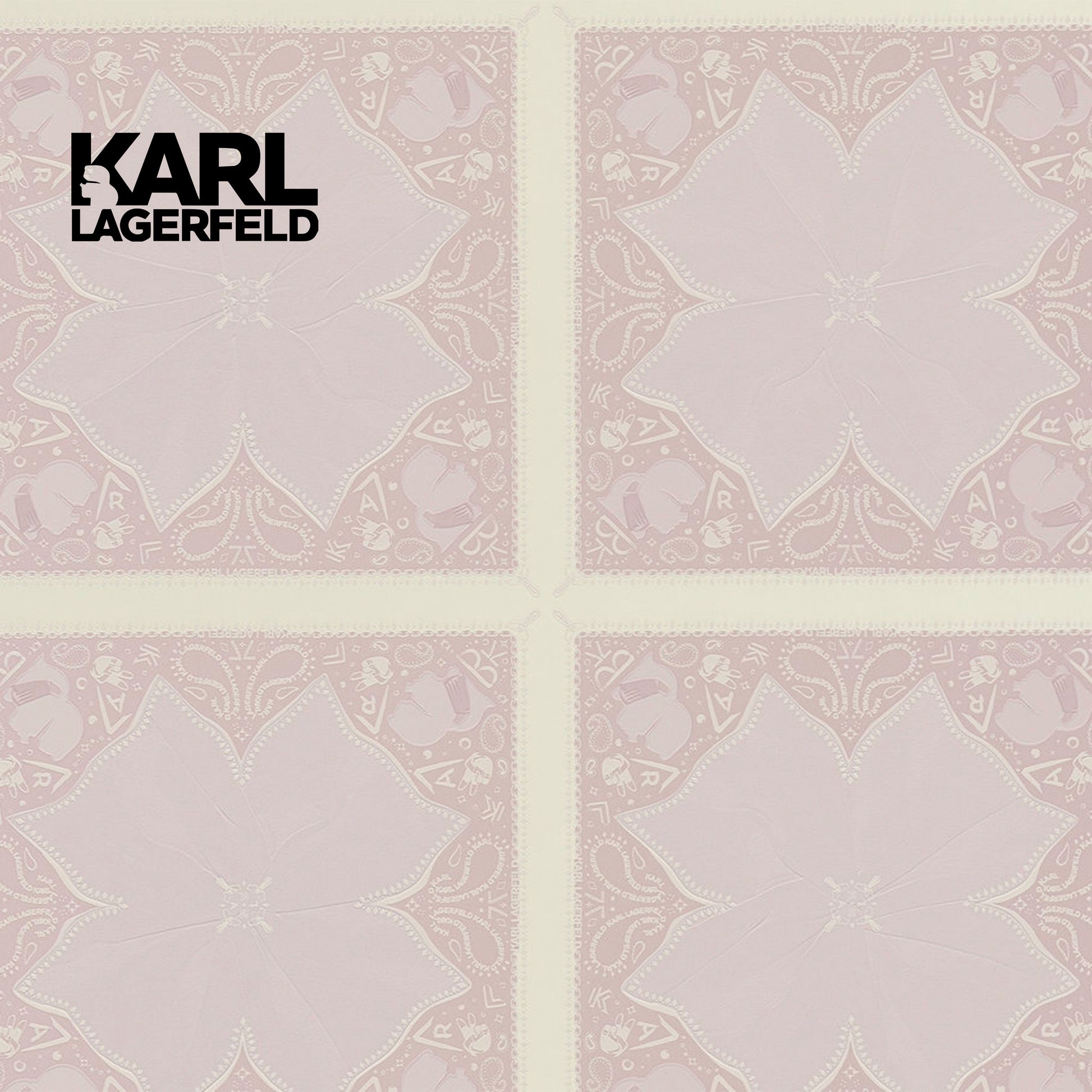 5,32mq Rotolo Carta da Parati griffata KARL LAGERFELD in TNT a rilievo multigloss PREMIUM 10,05x0,53mt cod. 37845-4 - Eternal Parquet