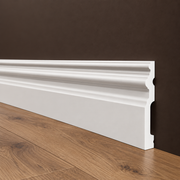 pacco da 112ML di Battiscopa RESISTO in polimeri extracompatti mod. ARISTOCRATICO Bianco mis. 120x15mm