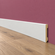 pacco da 132 ML di Battiscopa DRITTO in POLIMERI EqualWood HI-TEC 80x15mm - BIANCO