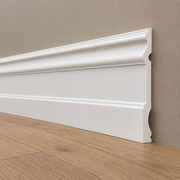 pacco da 100ML di Battiscopa RESISTO in polimeri extracompatti mod. MAGNIFICO Bianco mis. 200x15mm