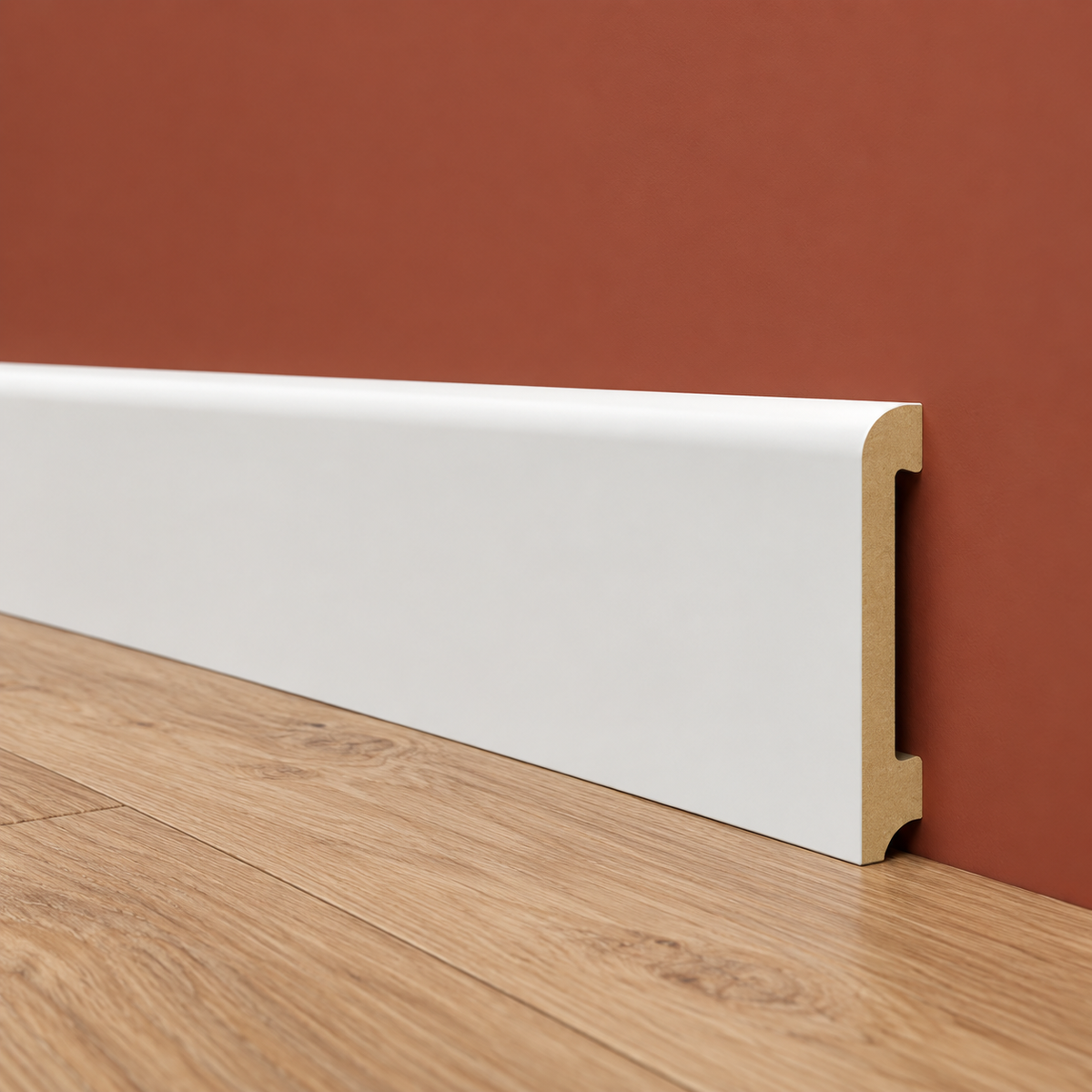Battiscopa BC in POLIMERI EqualWood HI-TEC 100x15mm - BIANCO (prezzo al metro)