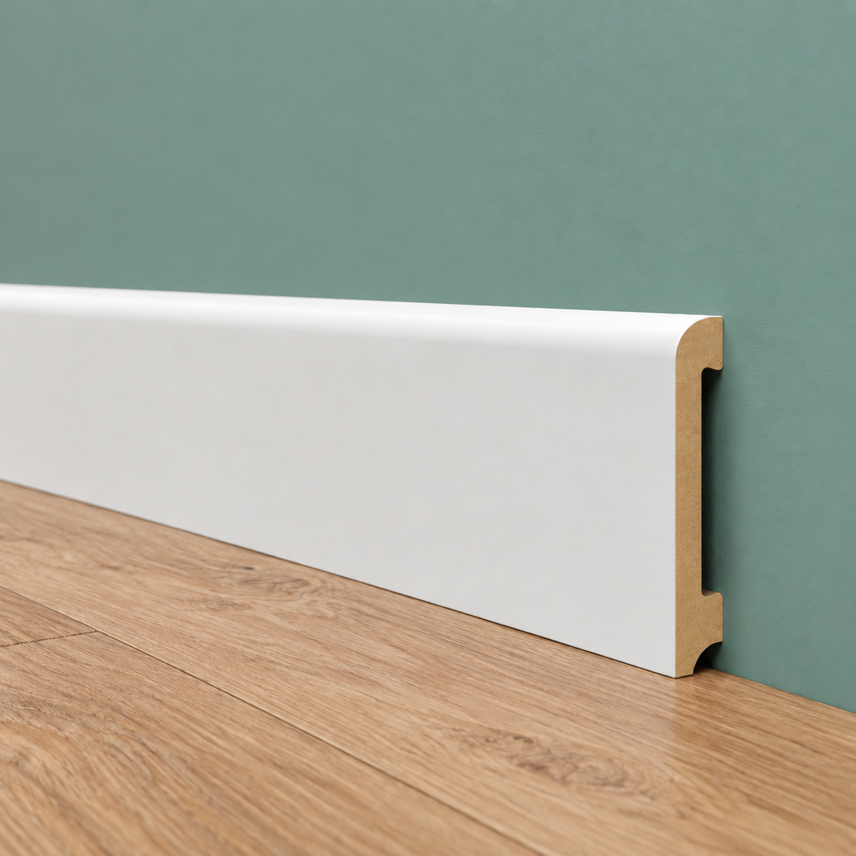 Battiscopa BC in POLIMERI EqualWood HI-TEC 100x15mm - BIANCO (prezzo al metro)
