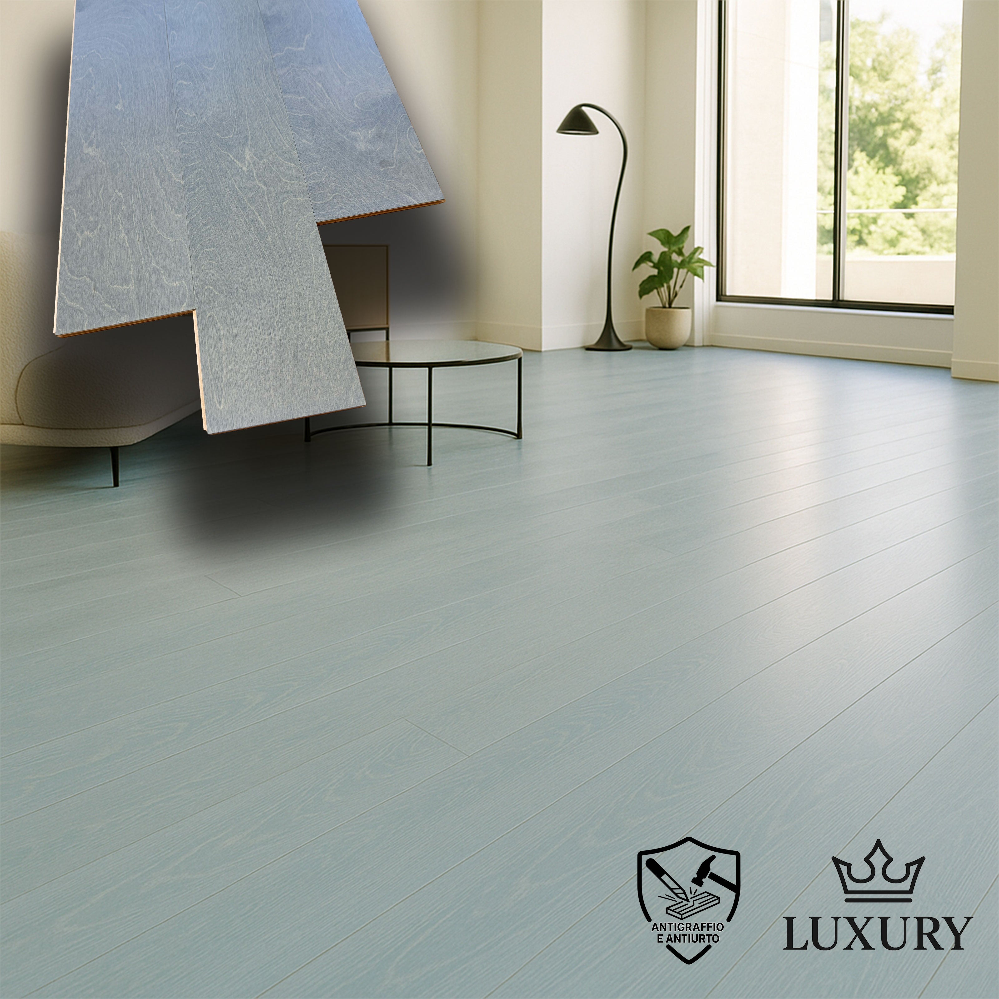 €19,99MQ *STOCK LUXURY* Lotto da 43mq Listoni in BETULLA GREY prefinito ANTIGRAFFIO 12x180x1500mm - Eternal Parquet