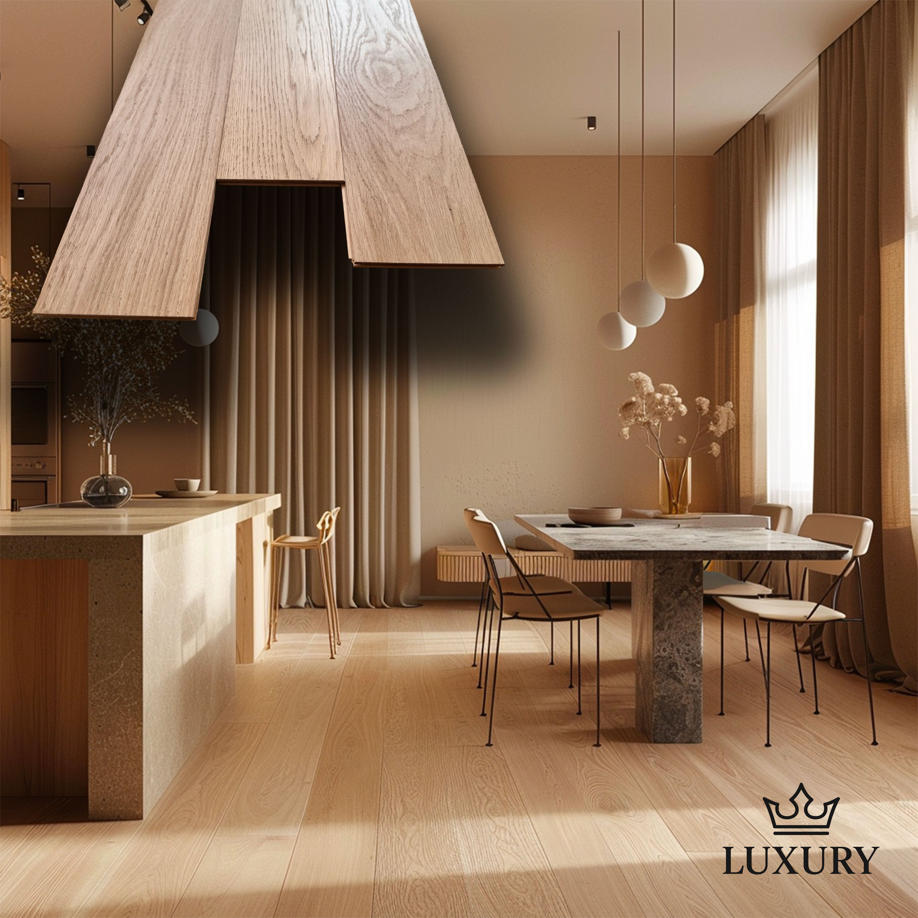 €26,99MQ *STOCK LUXURY* + Lotti da 75mq Listoni in Rovere prefinito prelevigato spazz. grezzo 10x120x500/1200mm (4mm nobile) - Eternal Parquet