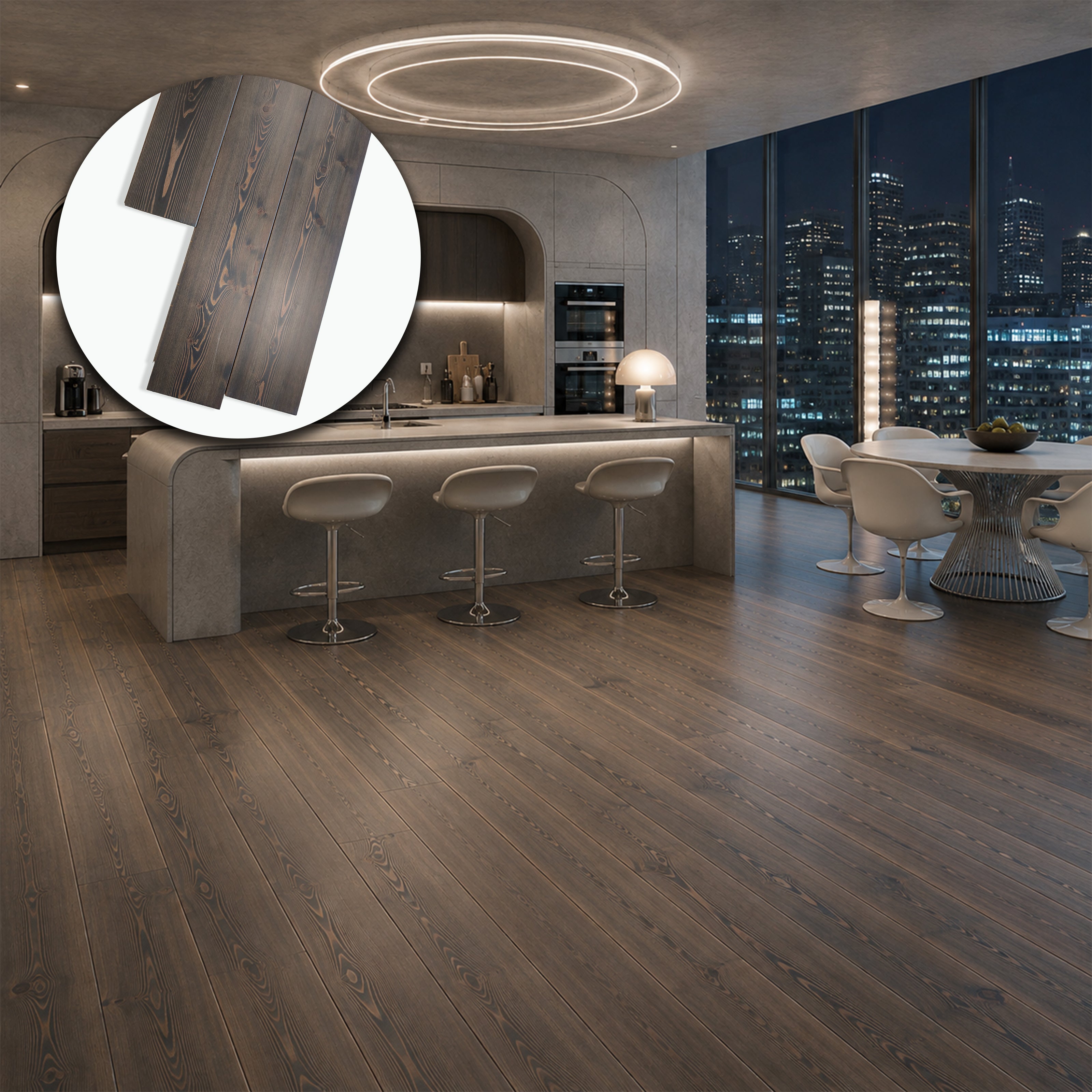 Parquet Prefinito in Larice Rustico Garbelotto Liscio Verniciato Effetto Trasparente Bisellato 14x185x1990 mm – Lotto 20 mq