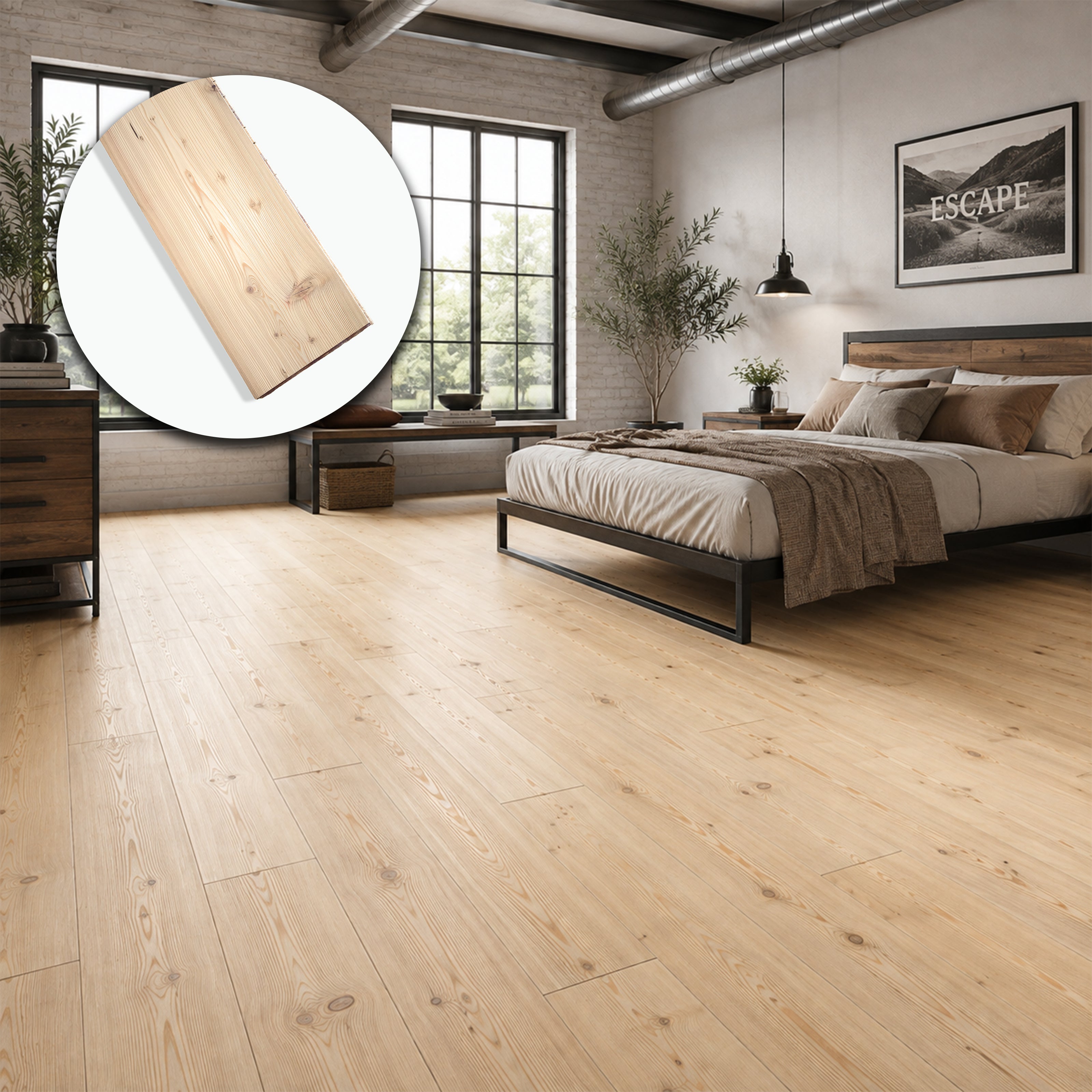 Parquet Prefinito in Larice Garbelotto Maxilistone Spazzolato Verniciato Rustico Bisellato 4 Lati 14x185x1980 mm – Lotto 10 mq
