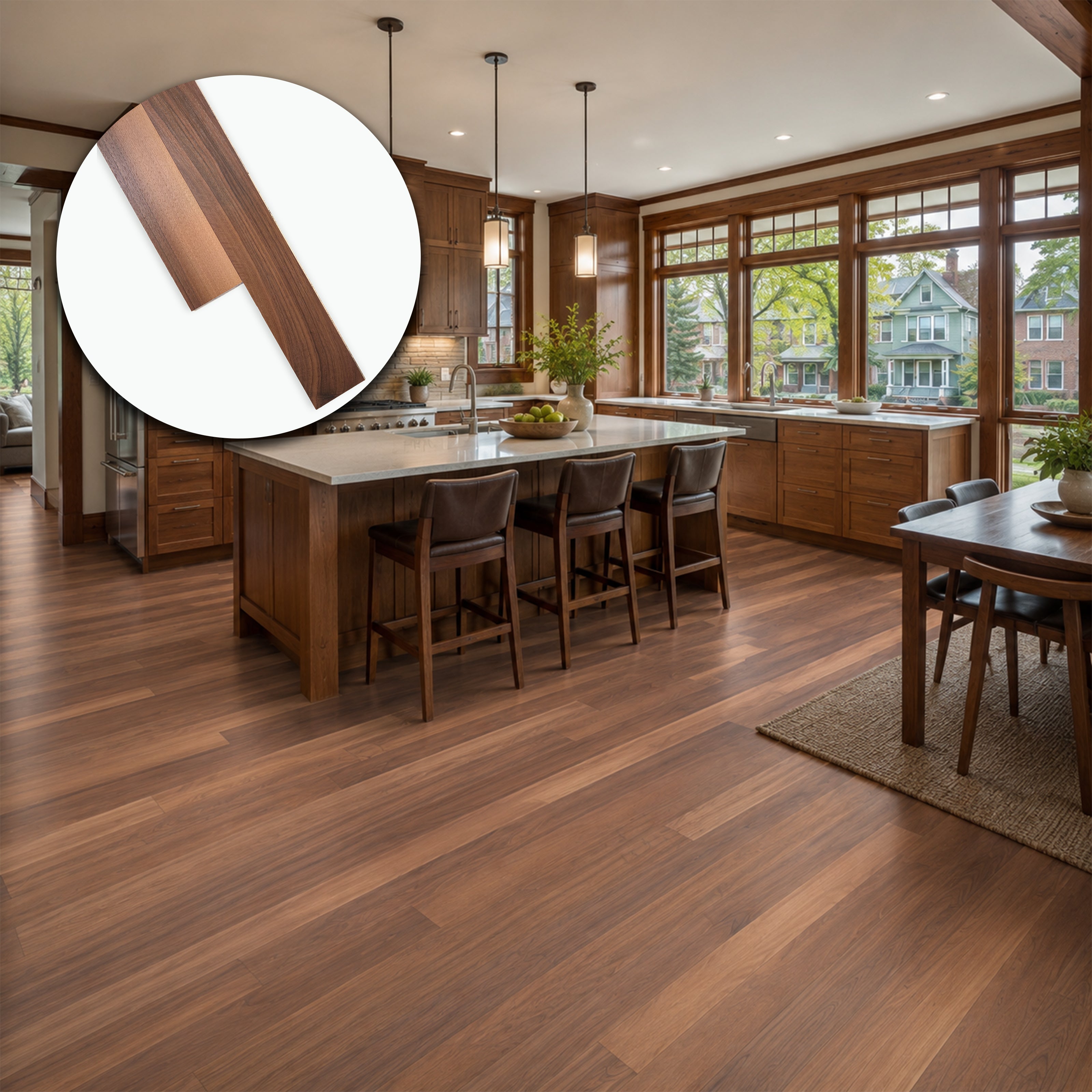 Parquet Prefinito in Noce Europeo Select Garbelotto Spazzolato Verniciato Senza Bisello 10x85x1000/1200 mm – Lotto 16 mq