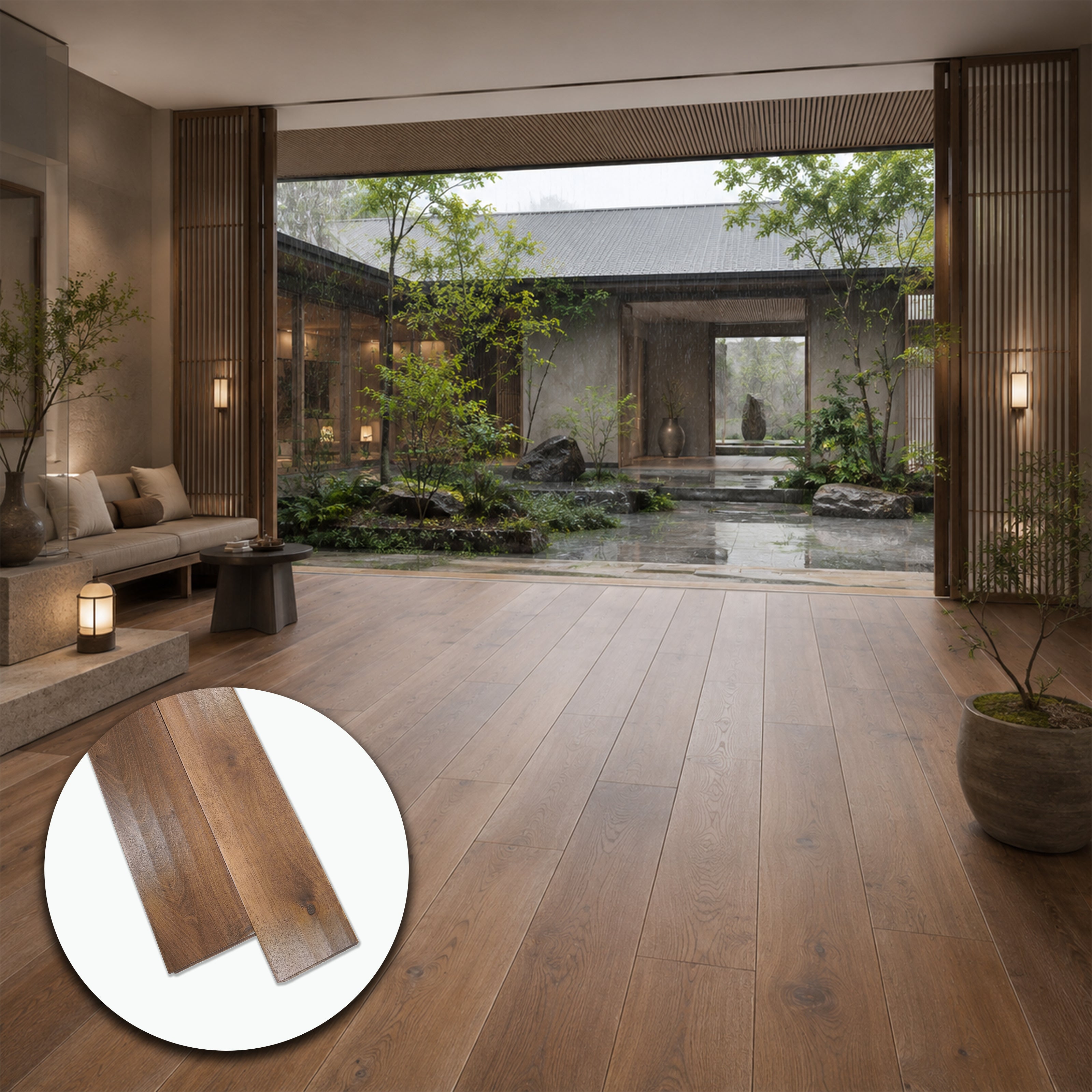 Parquet Prefinito in Noce Rustico Garbelotto Piallato Morciato Anticato Bisellato 4 Lati 14x150x2020 mm – Lotto 16 mq